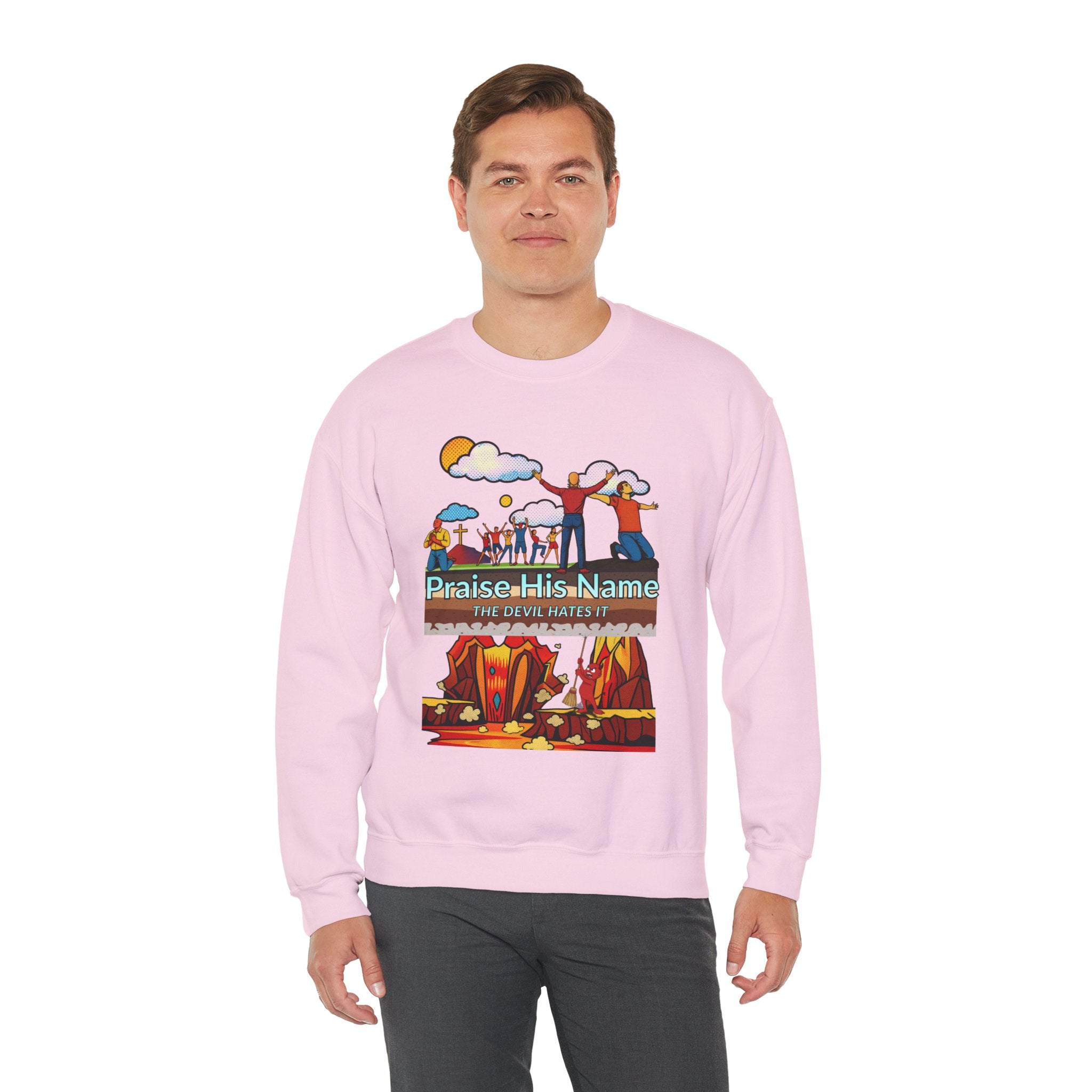 'Praise His Name' — Crewneck Sweatshirt