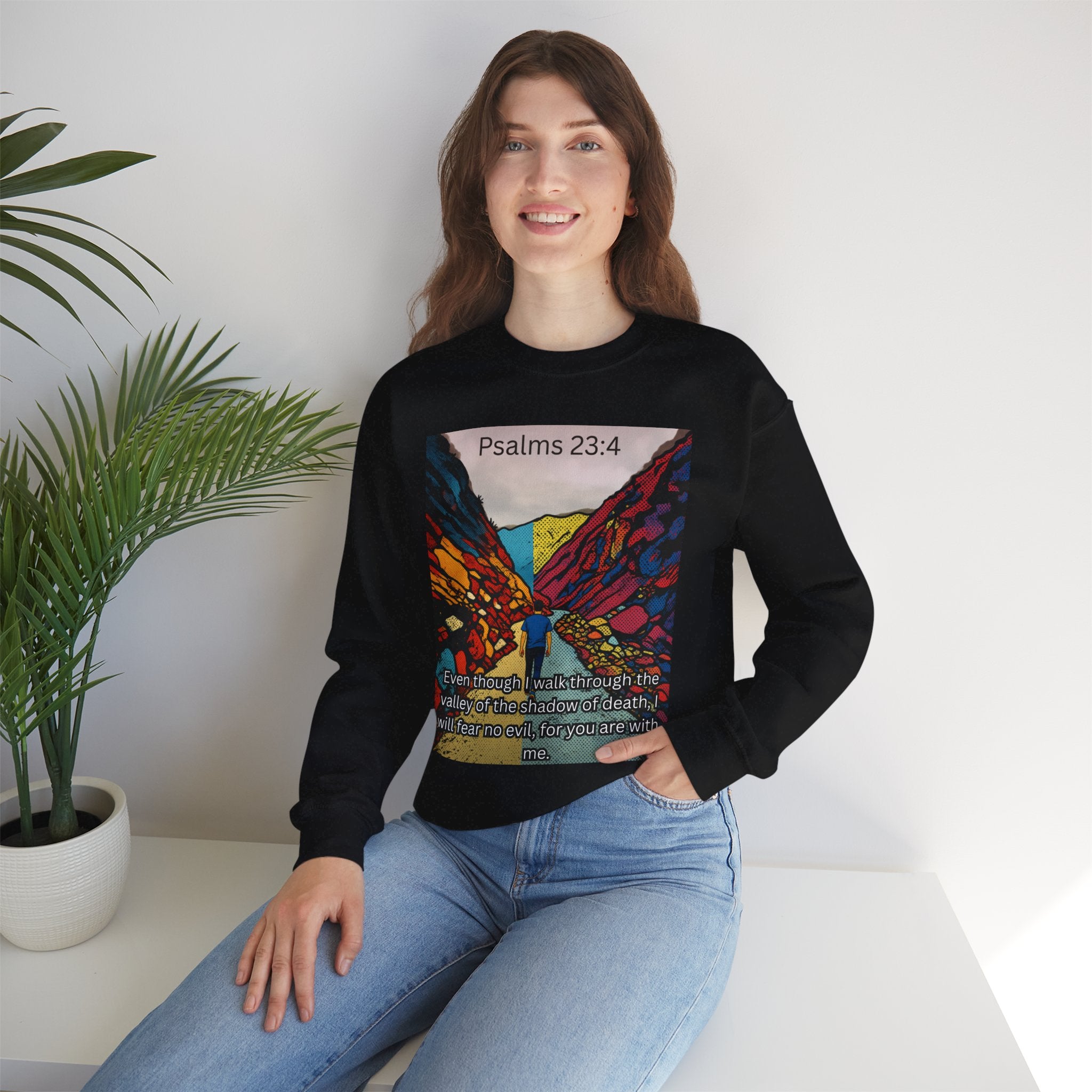 Psalm 23:4 — Crewneck Sweatshirt