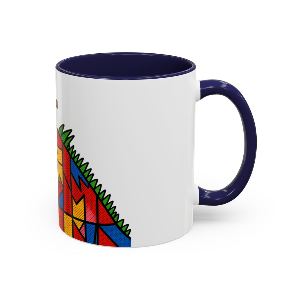 Colorful Christian Cross Accent Coffee Mug — Vibrant Faith Art (11/15oz)