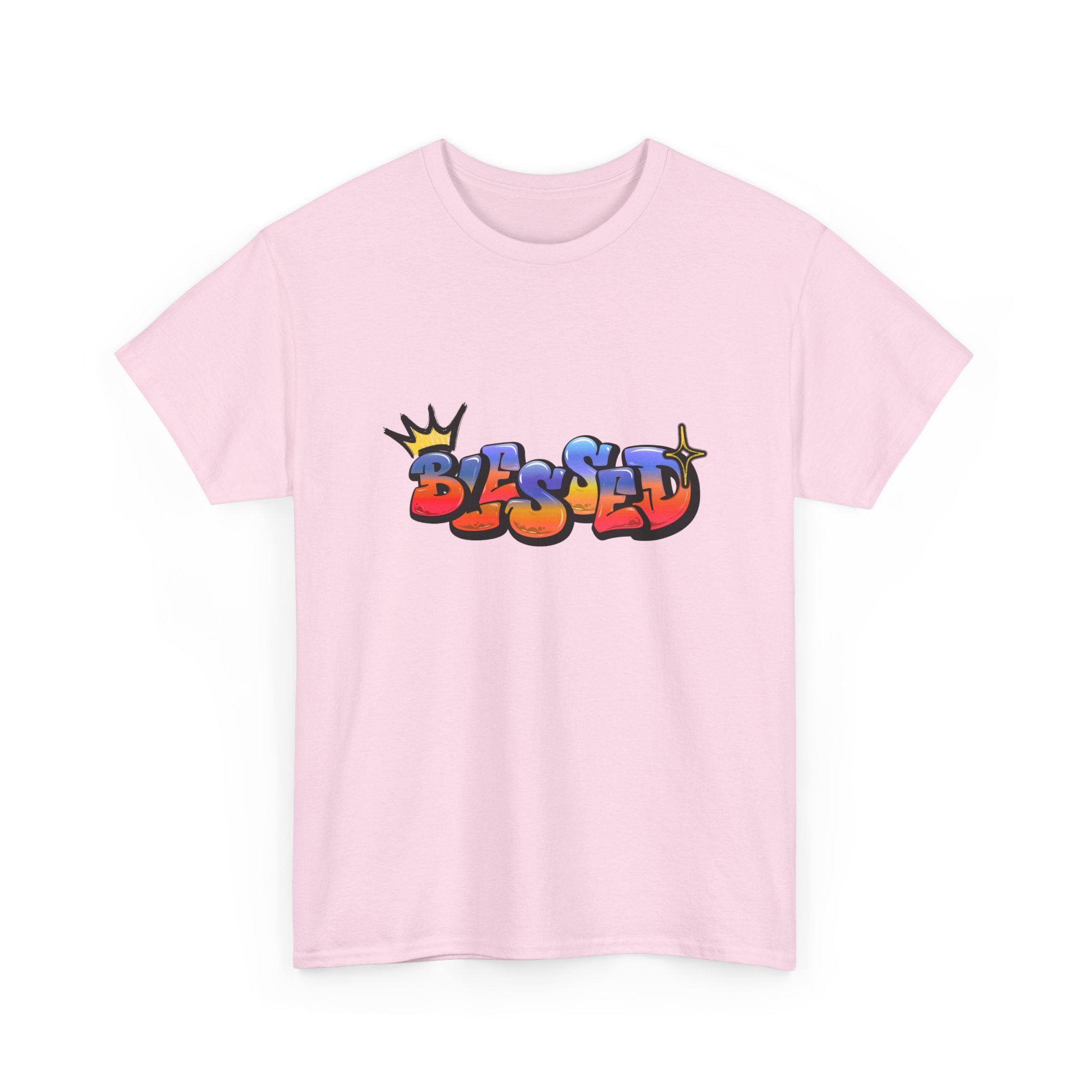 'Blessed' Crown Graffiti Tee