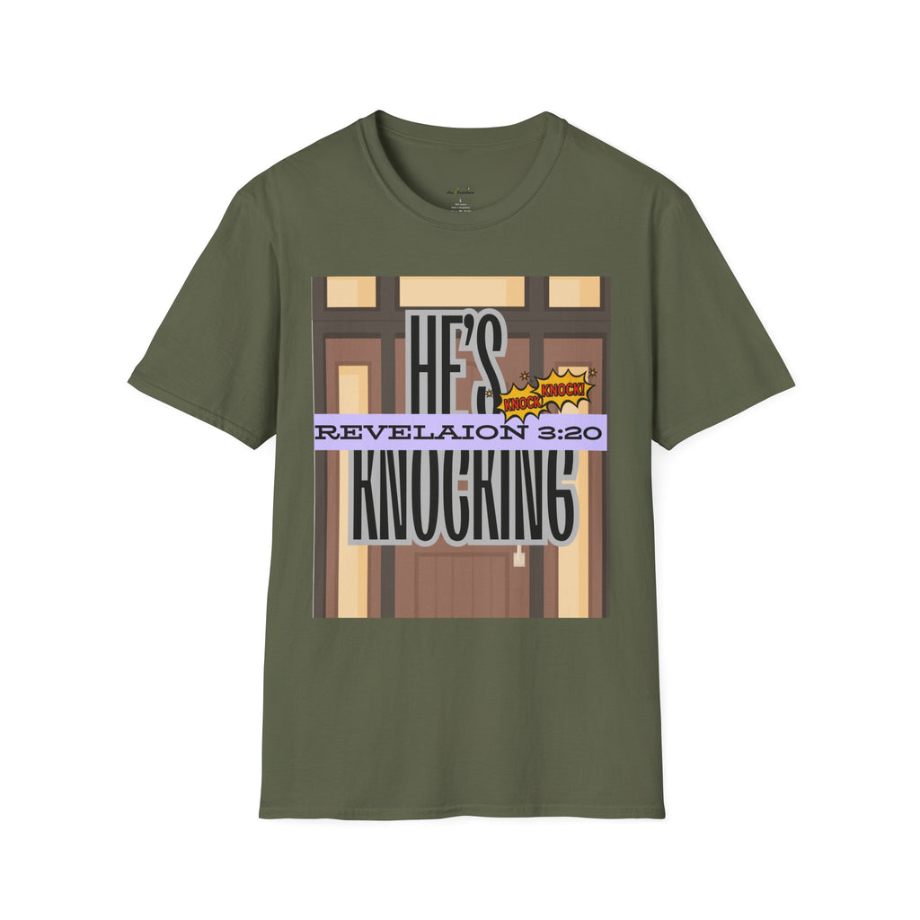 “He’s Knocking” Revelation 3:20 — Graphic T‑Shirt