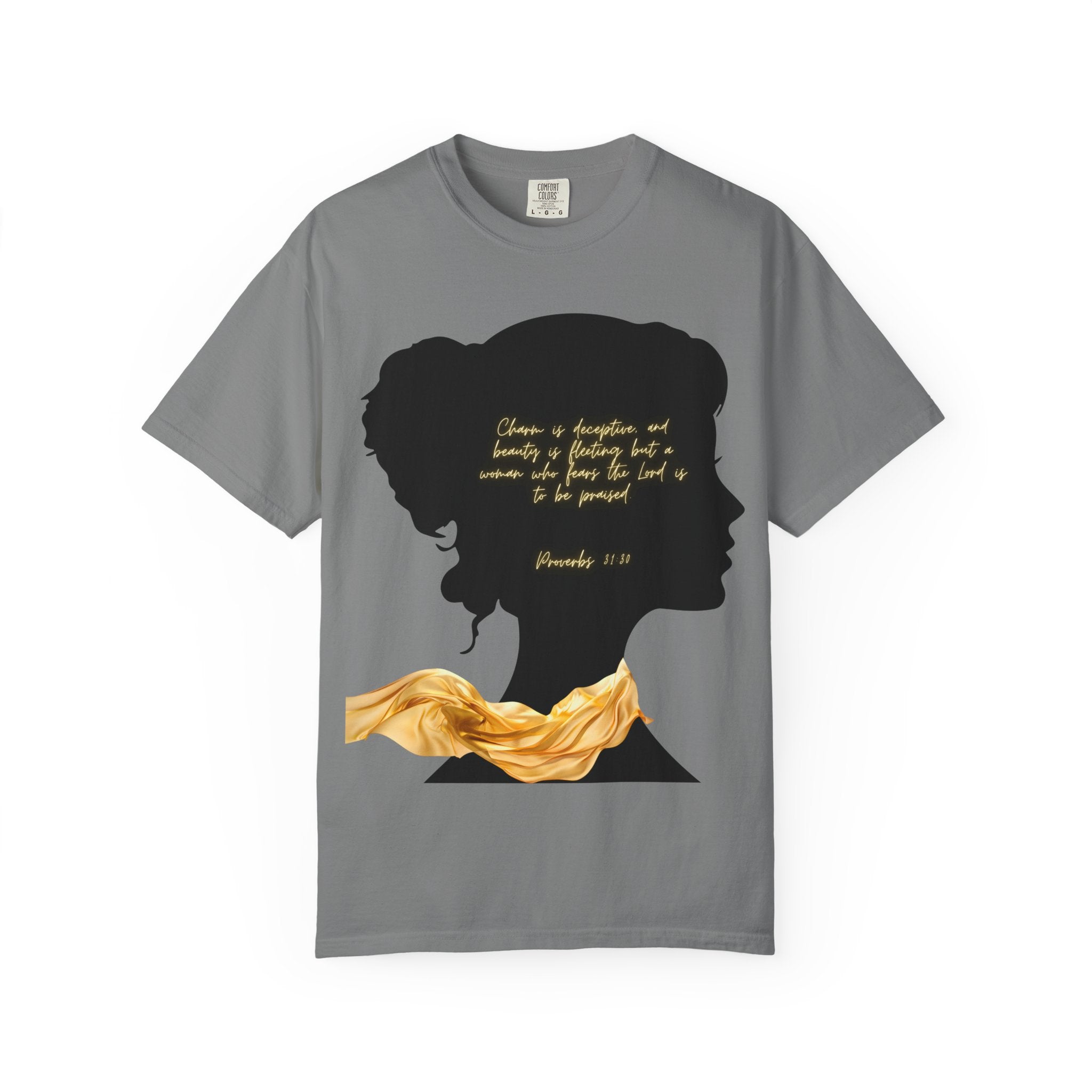 Proverbs 31:30 Gold Scarf - T-Shirt