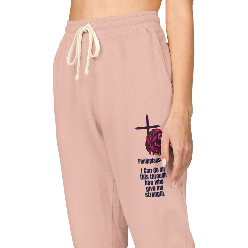 Philippians 4:13: Fleece Joggers