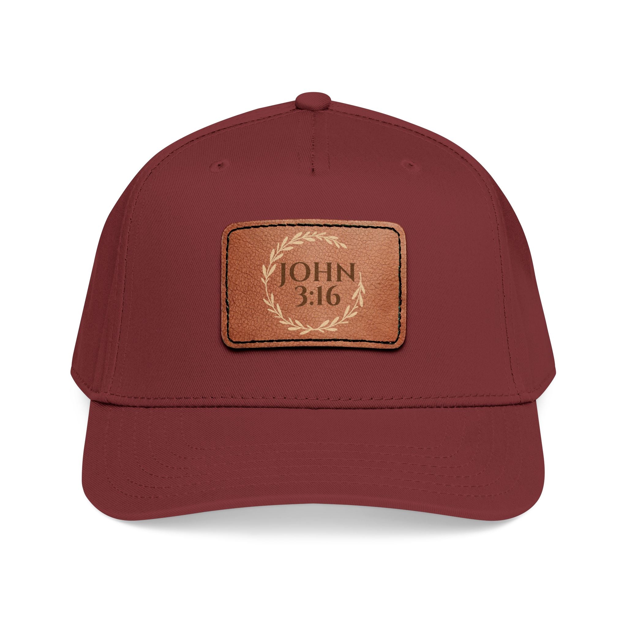 John 3:16 Leather Patch Baseball Cap