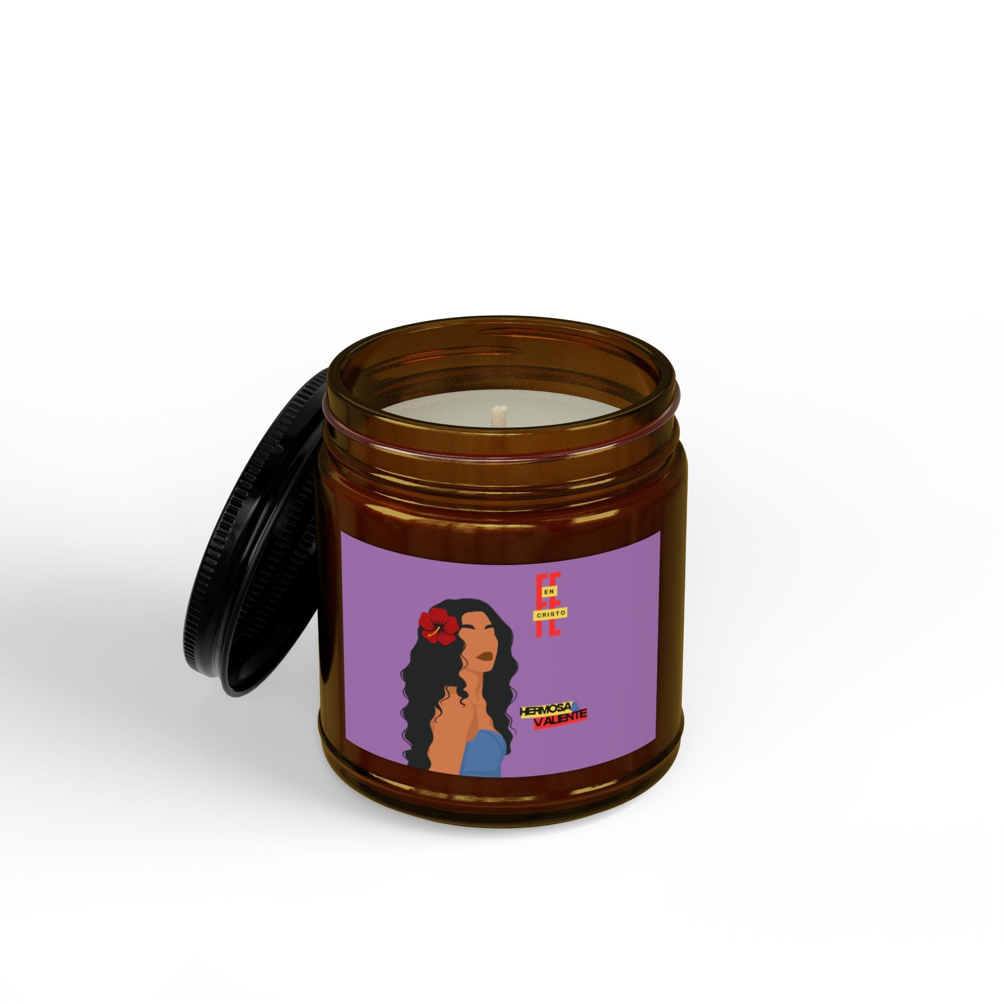 'Fe en Cristo': Hermosa & Valiente — Soy Candle (4oz & 9oz)