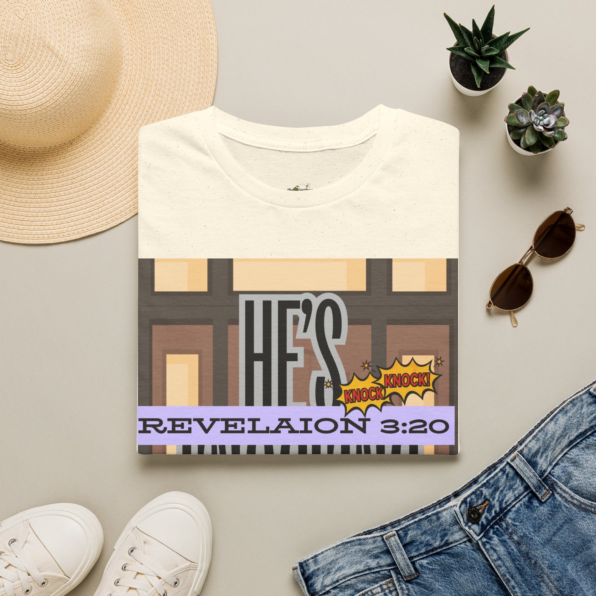 “He’s Knocking” Revelation 3:20 — Graphic T‑Shirt