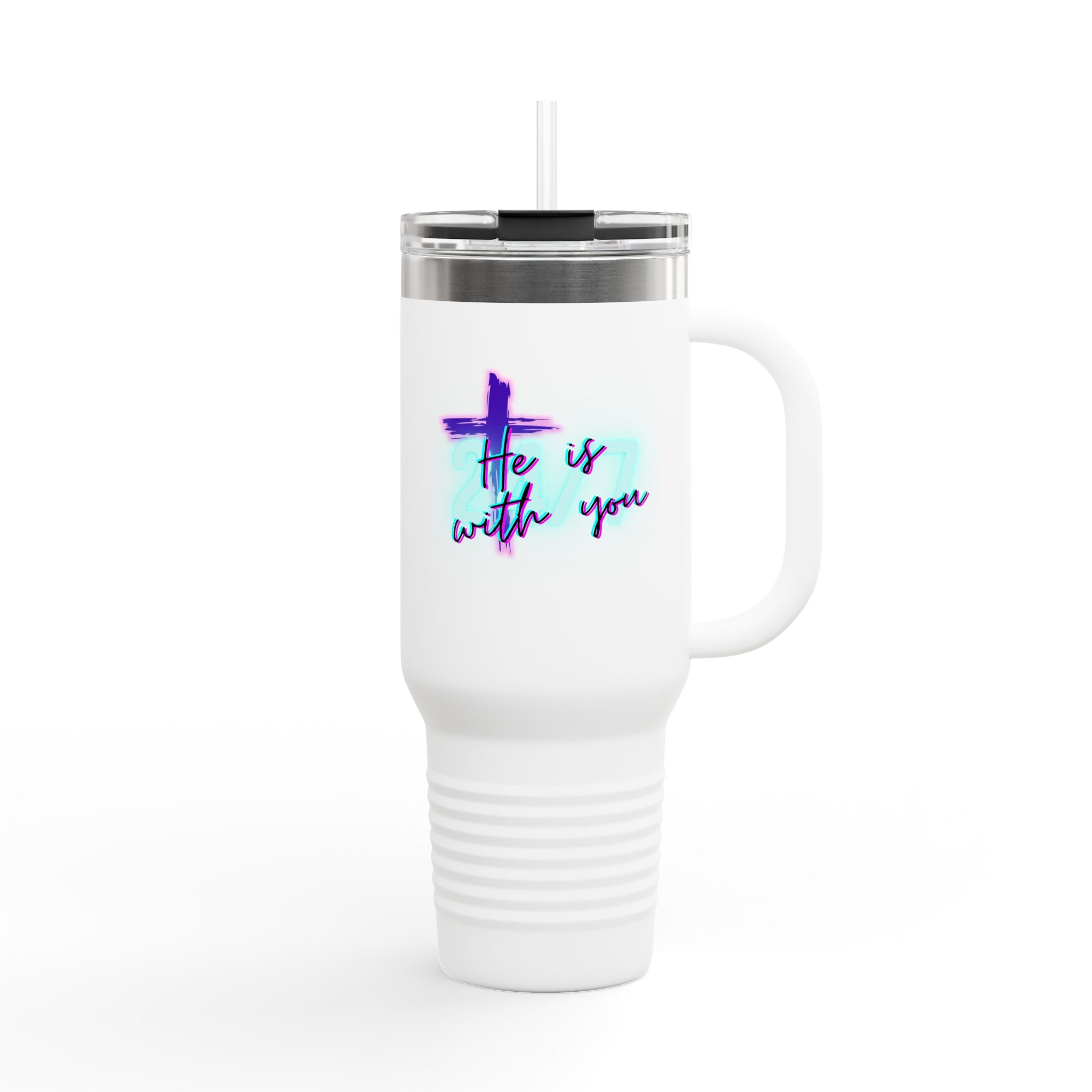 'He is with you' — Insulated Travel Mug (40oz)