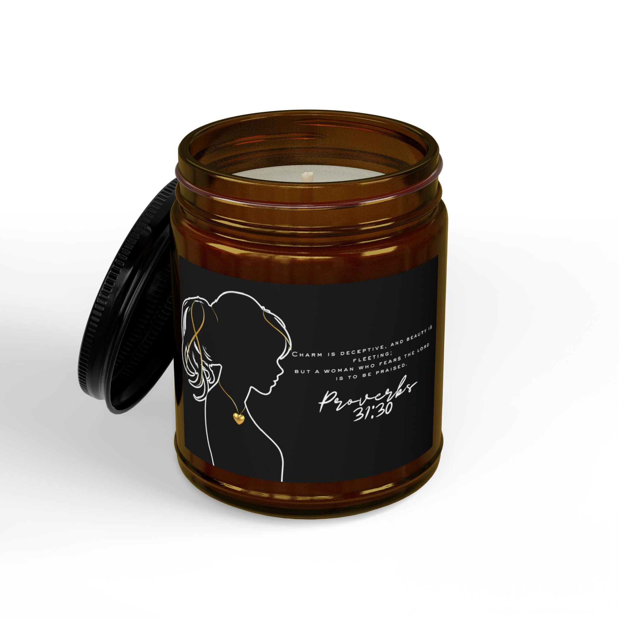 Proverbs 31:30: Gold Heart— Soy Candle (4oz & 9oz)
