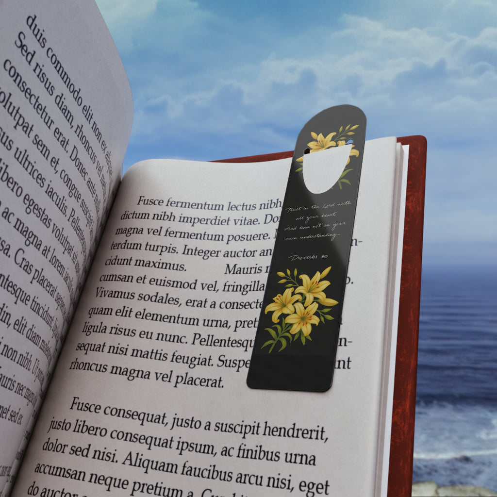Floral Proverbs 3:5 - Bookmark