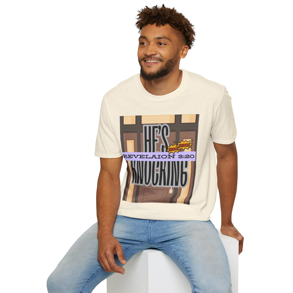 “He’s Knocking” Revelation 3:20 — Graphic T‑Shirt