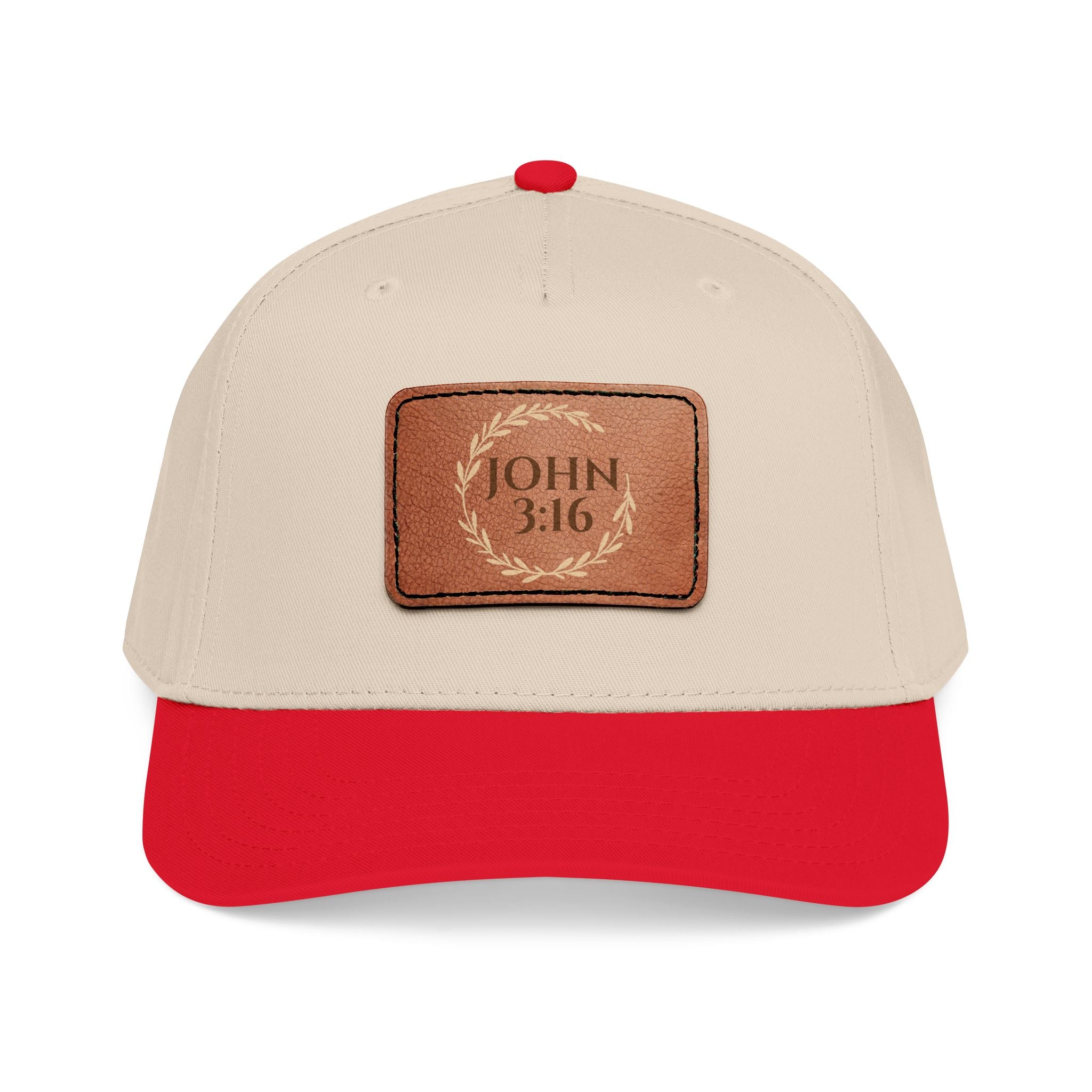 John 3:16 Leather Patch Baseball Cap