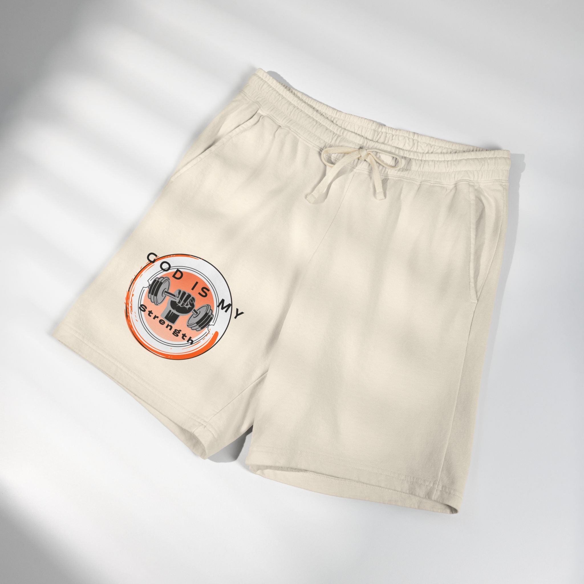 "God Is My Strength" — Fleece Sweat Shorts