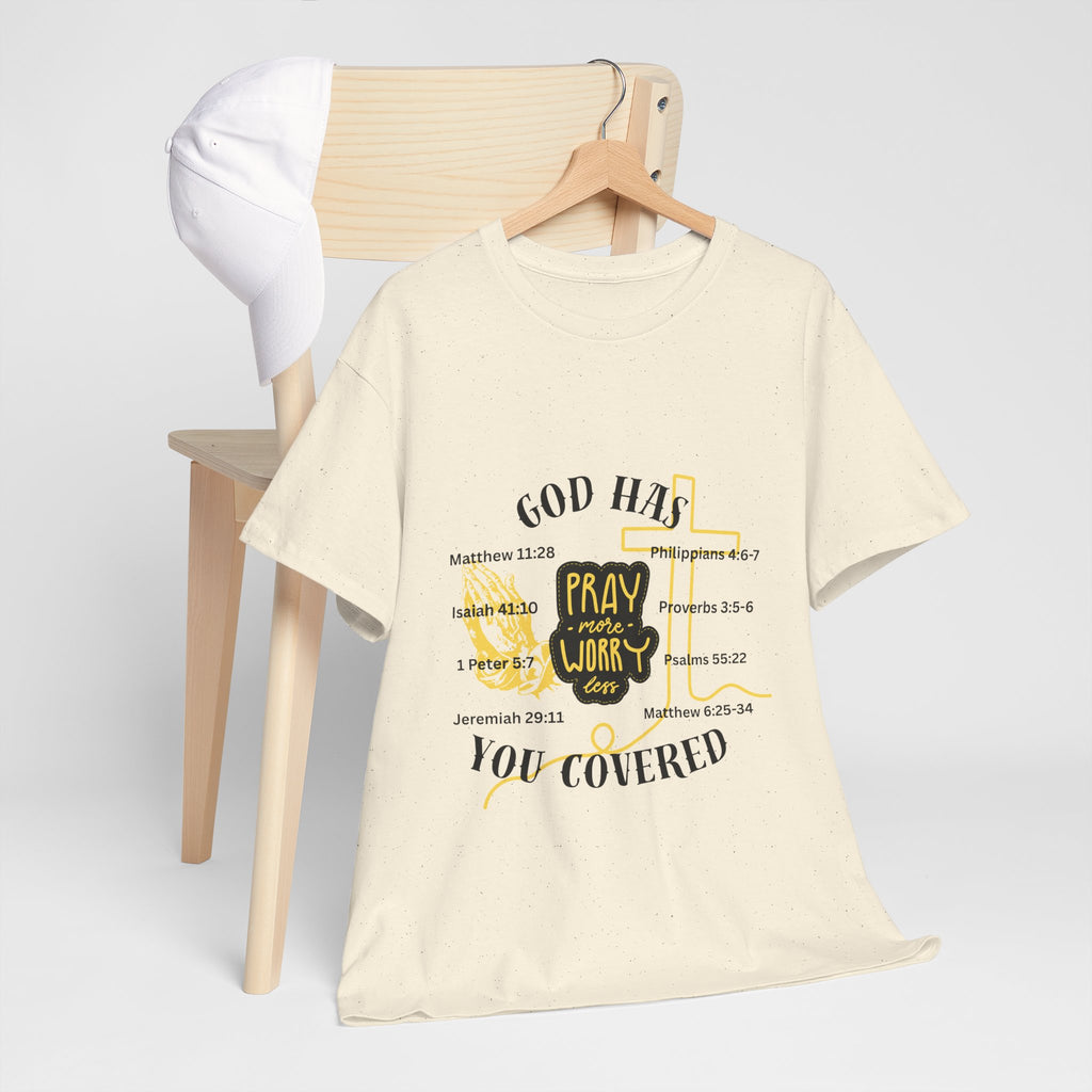 “Pray More, Worry Less” — T-Shirt