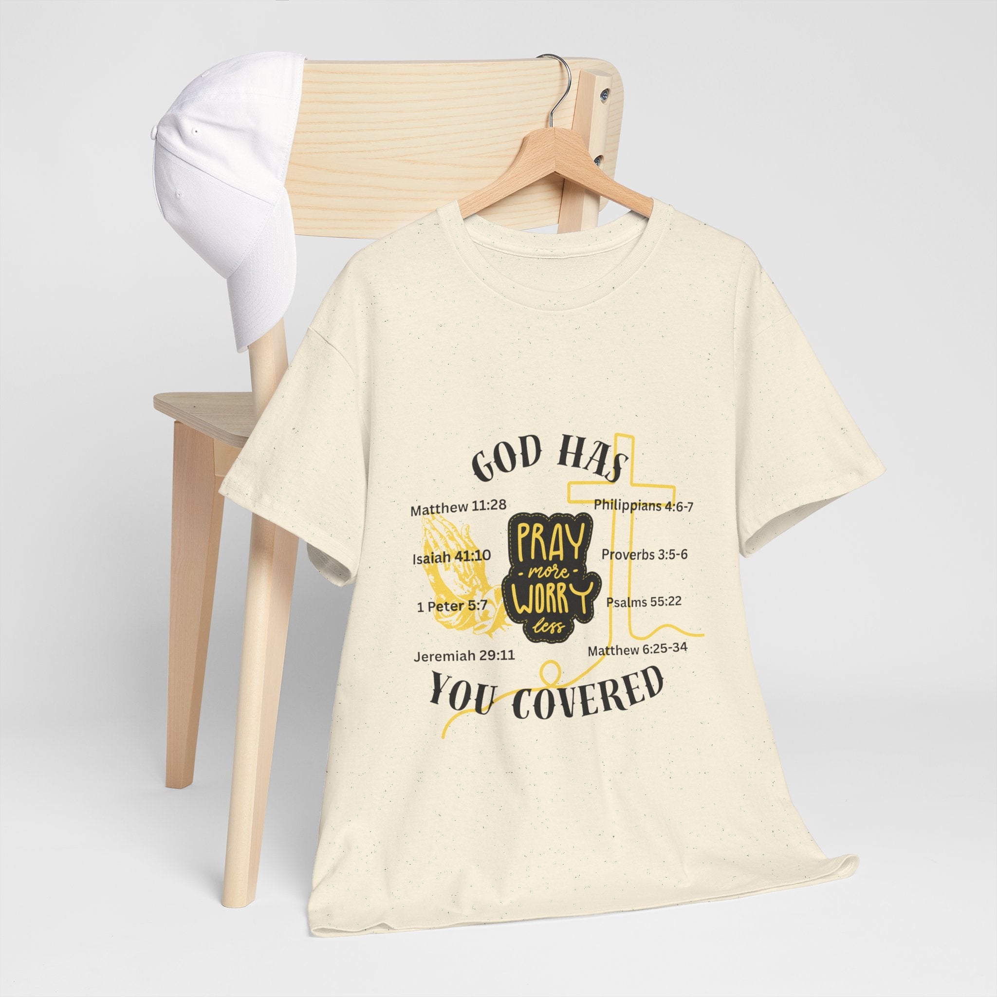 “Pray More, Worry Less” — T-Shirt