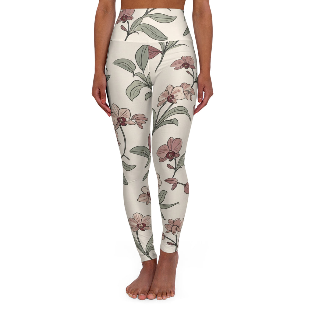 Botanical Print — High-Waist Yoga Leggings