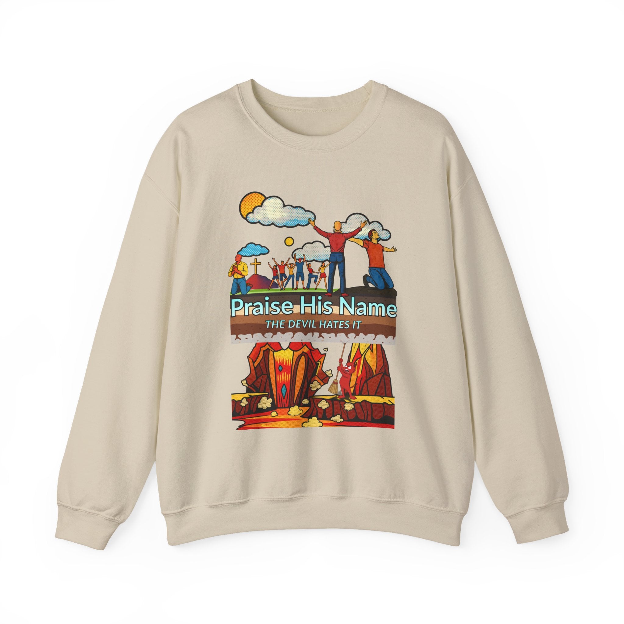 'Praise His Name' — Crewneck Sweatshirt