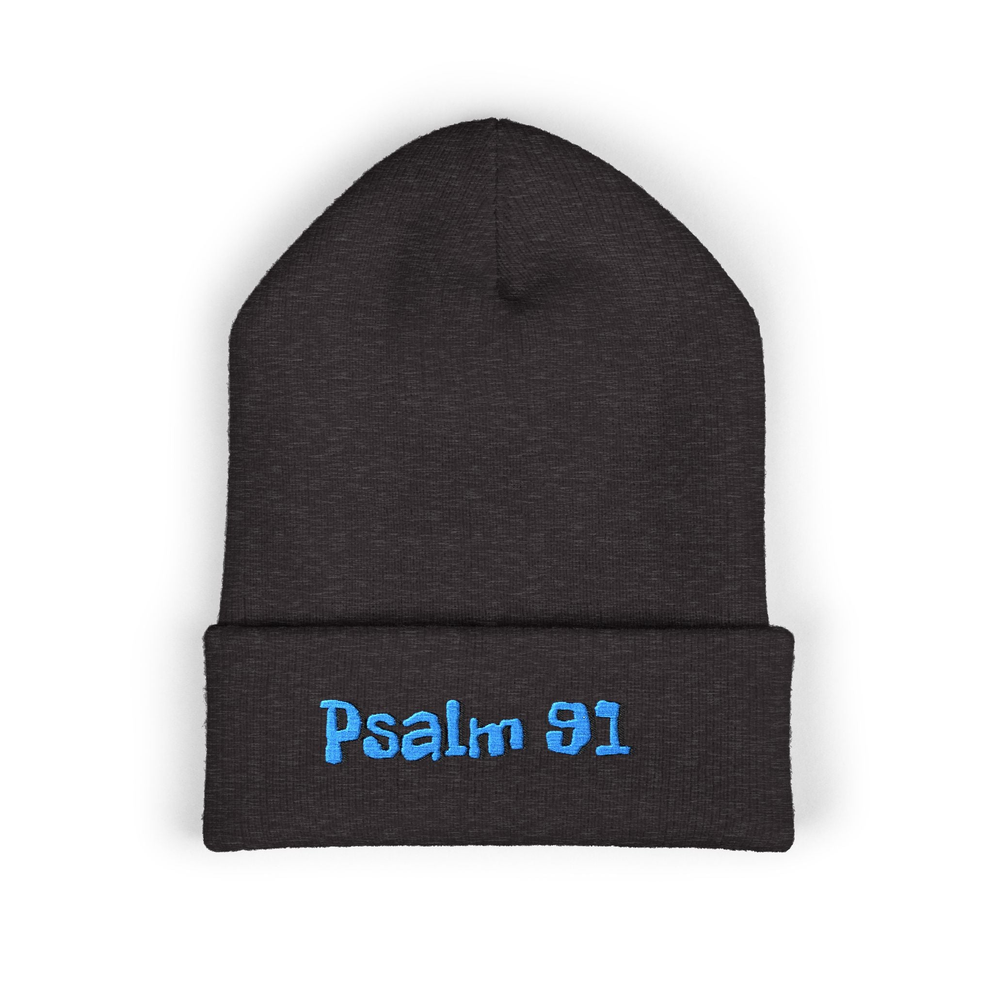 Psalm 91 Embroidered Cuffed Beanie