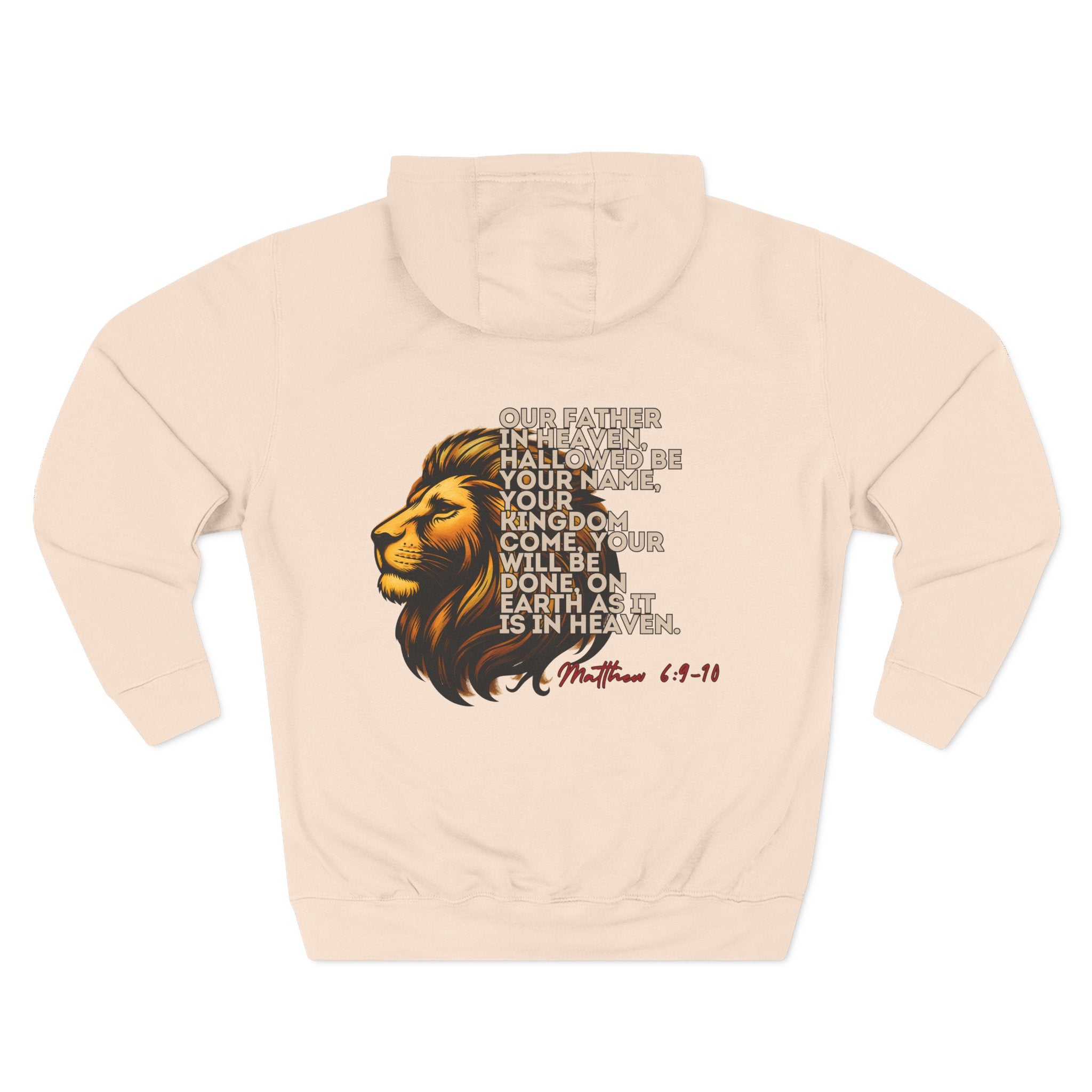 Matthew 6:9-10 Lion Prayer — Fleece Pullover