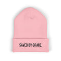 'Saved By Grace' Embroidered Cuffed Beanie