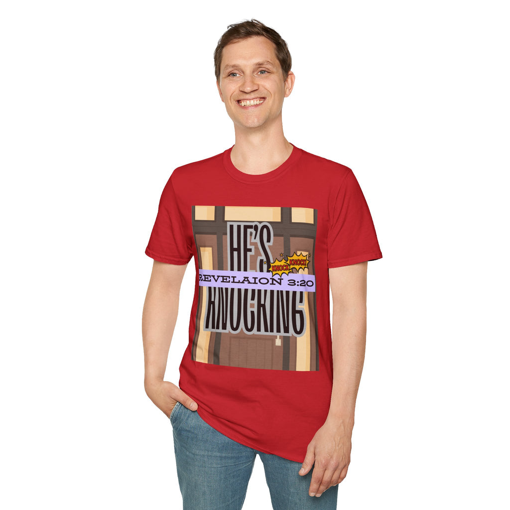 “He’s Knocking” Revelation 3:20 — Graphic T‑Shirt