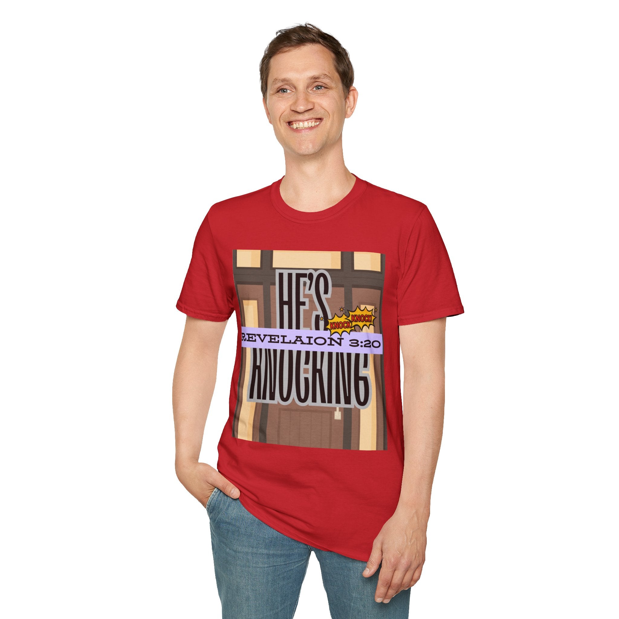 “He’s Knocking” Revelation 3:20 — Graphic T‑Shirt