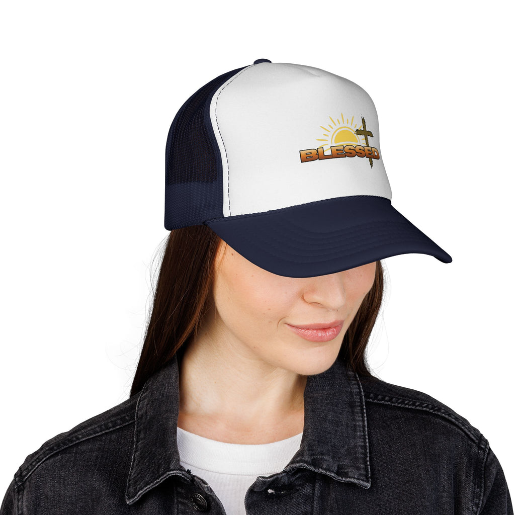 'Blessed' Sunrise Bold Trucker Cap