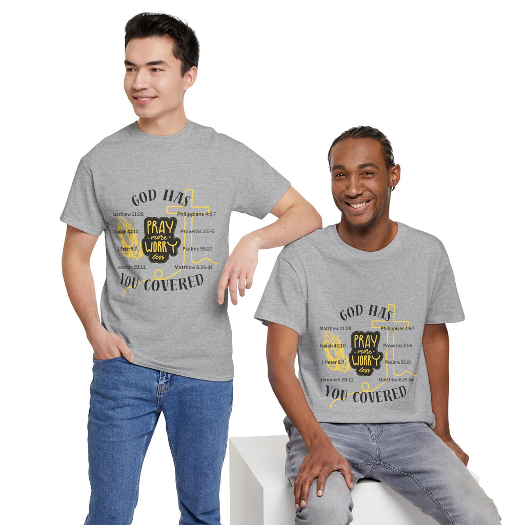 “Pray More, Worry Less” — T-Shirt