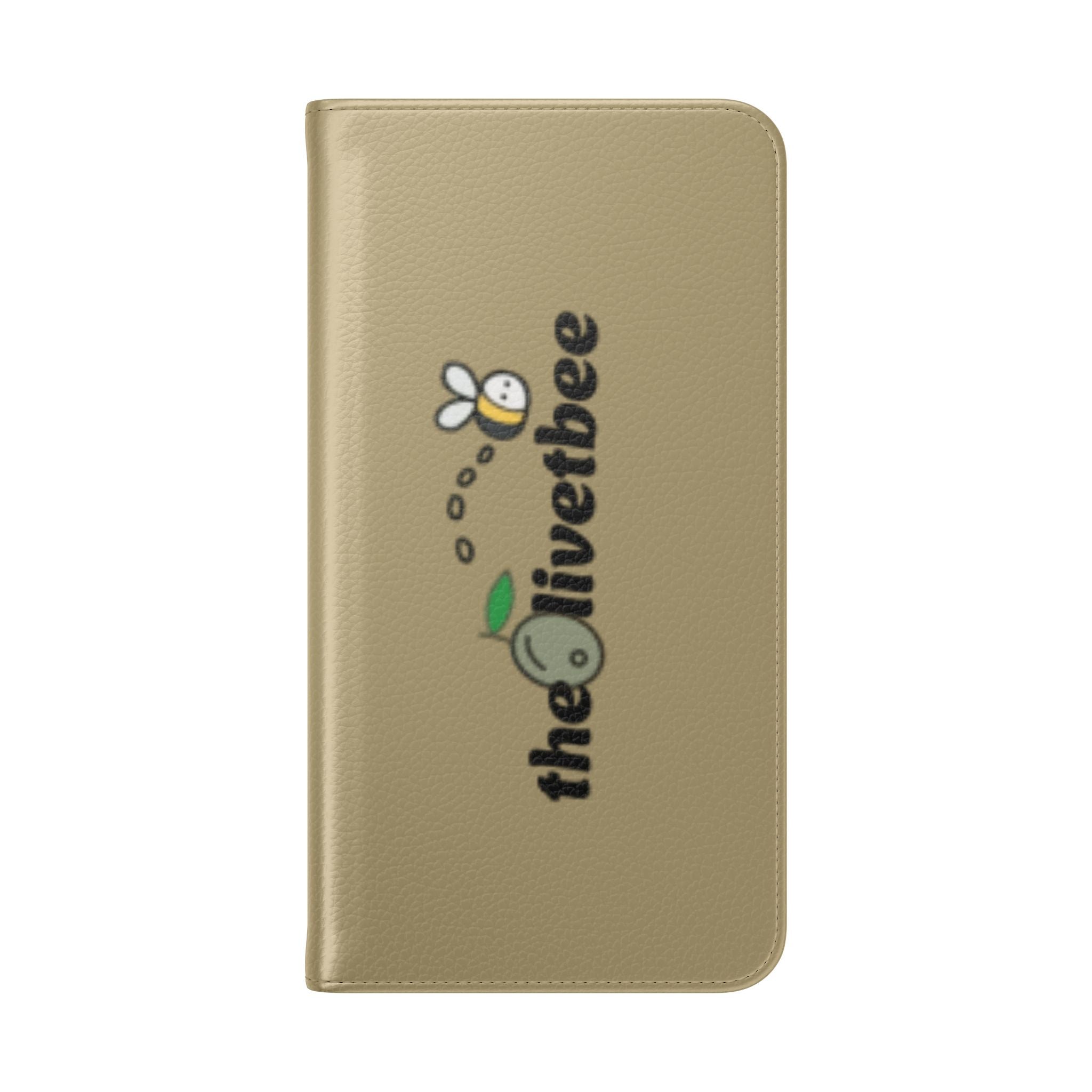 Flip Case Phone Wallet — 'theOlivetbee' Logo Folio Cover with Card Slots
