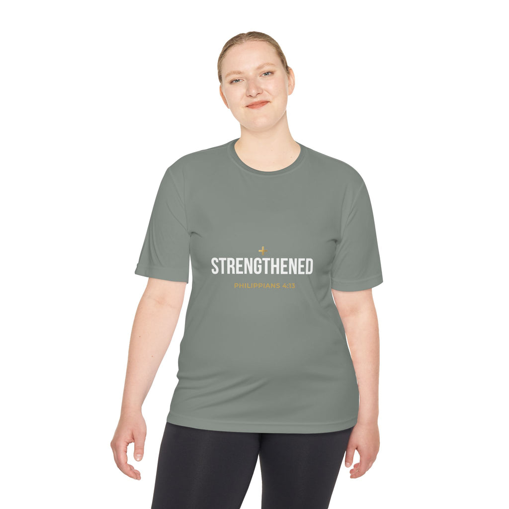 Philippians 4:13: 'Strengthen' Moisture-Wicking Tee