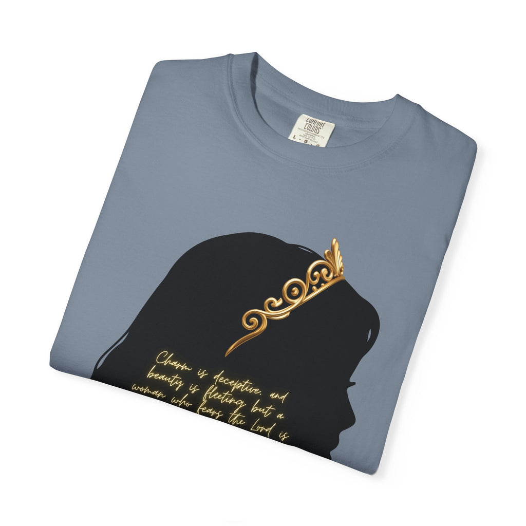 Proverbs 31:30 Gold Crown - T-Shirt