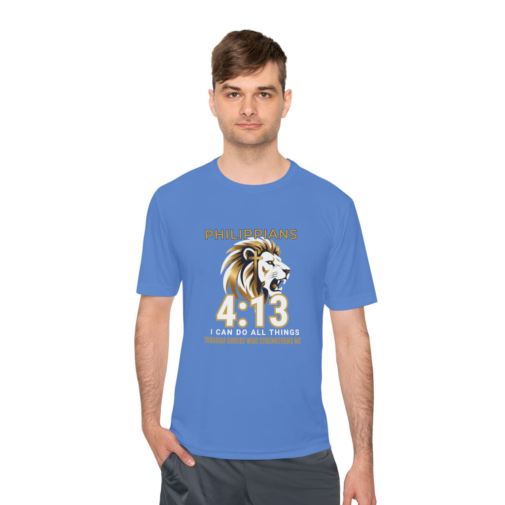 Philippians 4:13: "I Can Do All Things" — Moisture Wicking T-Shirt