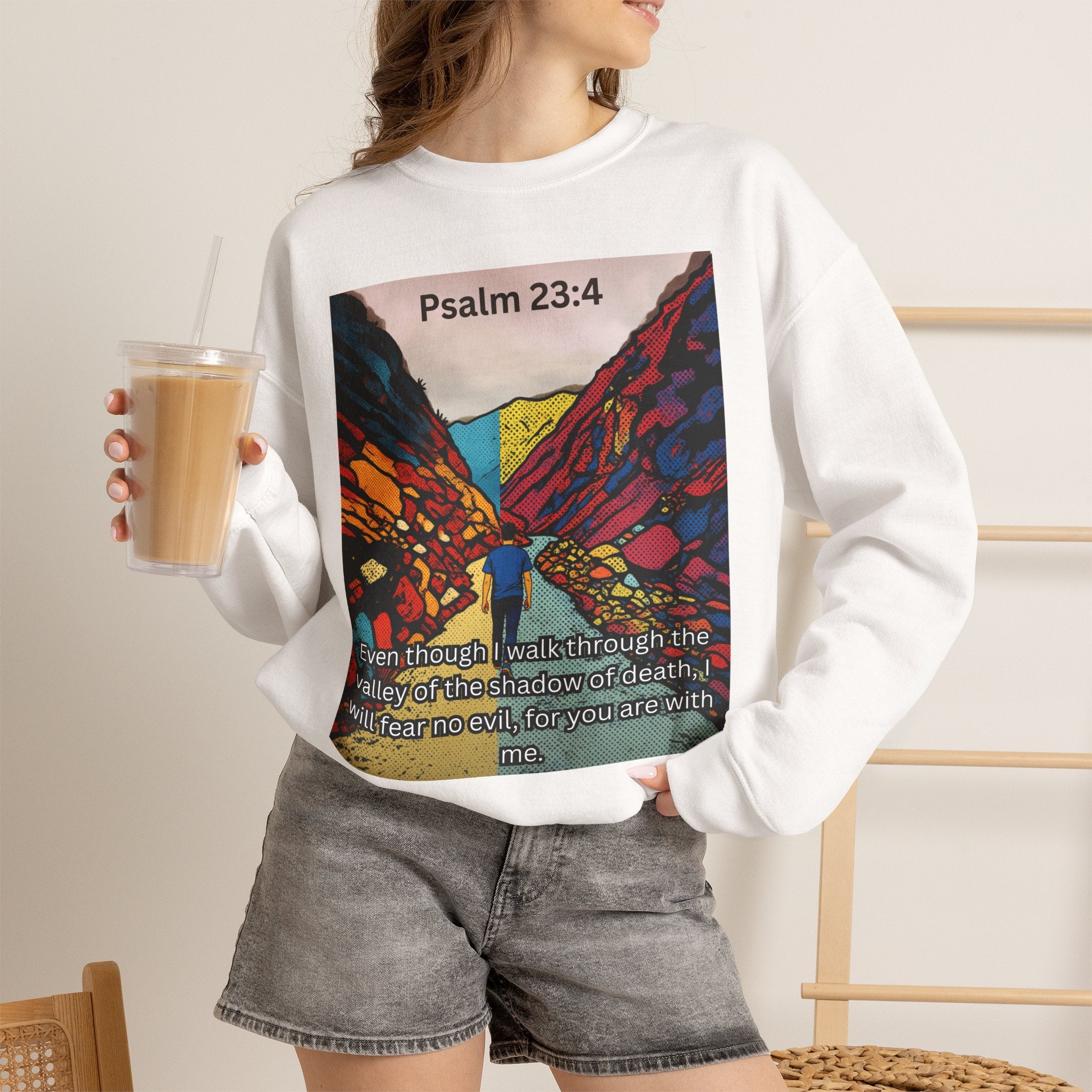 Psalm 23:4 — Crewneck Sweatshirt