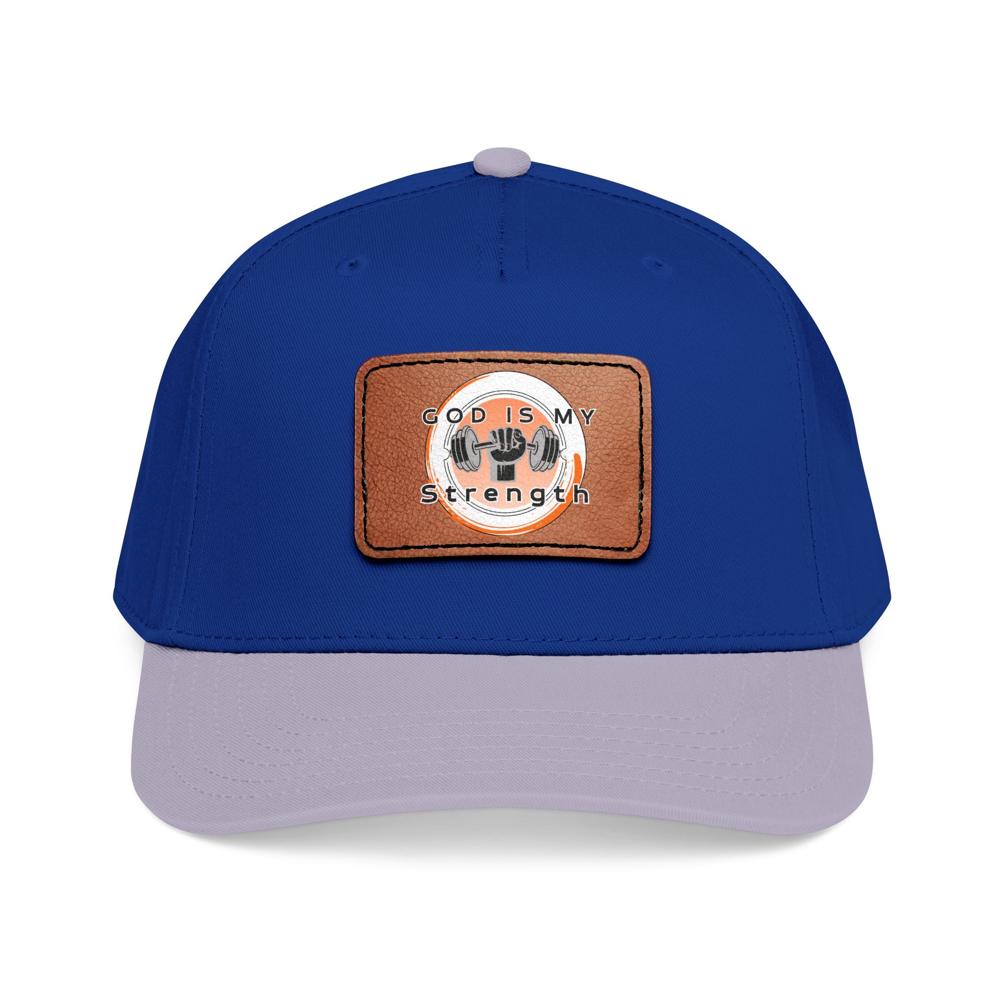"God Is My Strength" Leather Patch Baseball Cap