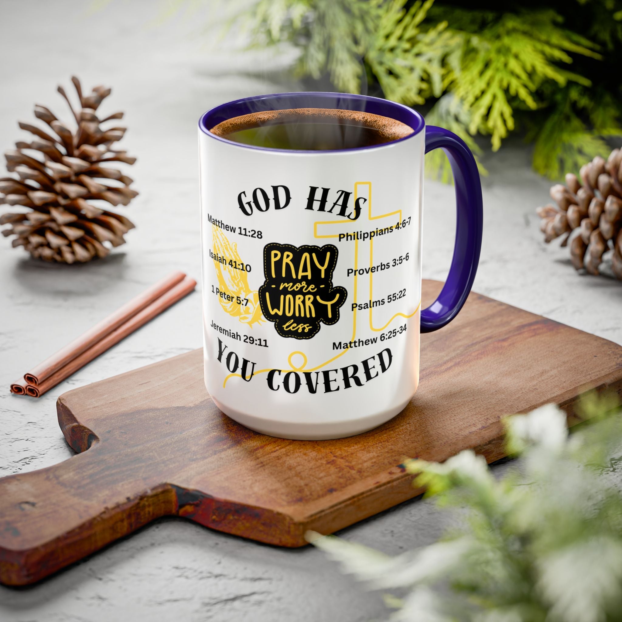 "Pray More, Worry Less" Mug  (11oz/15oz)