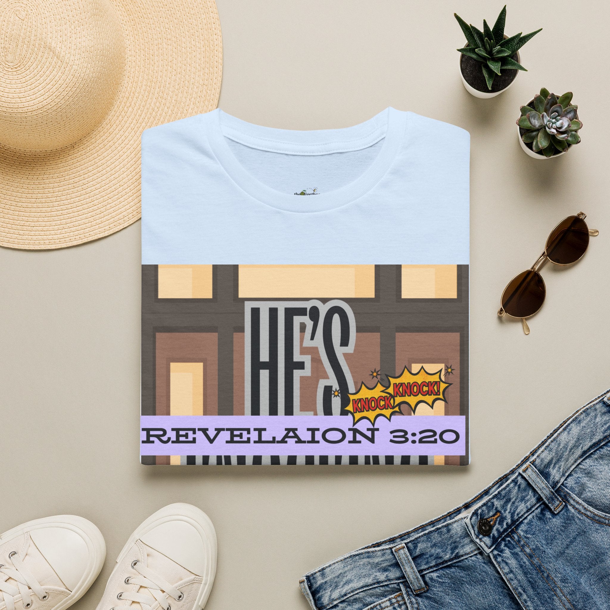 “He’s Knocking” Revelation 3:20 — Graphic T‑Shirt