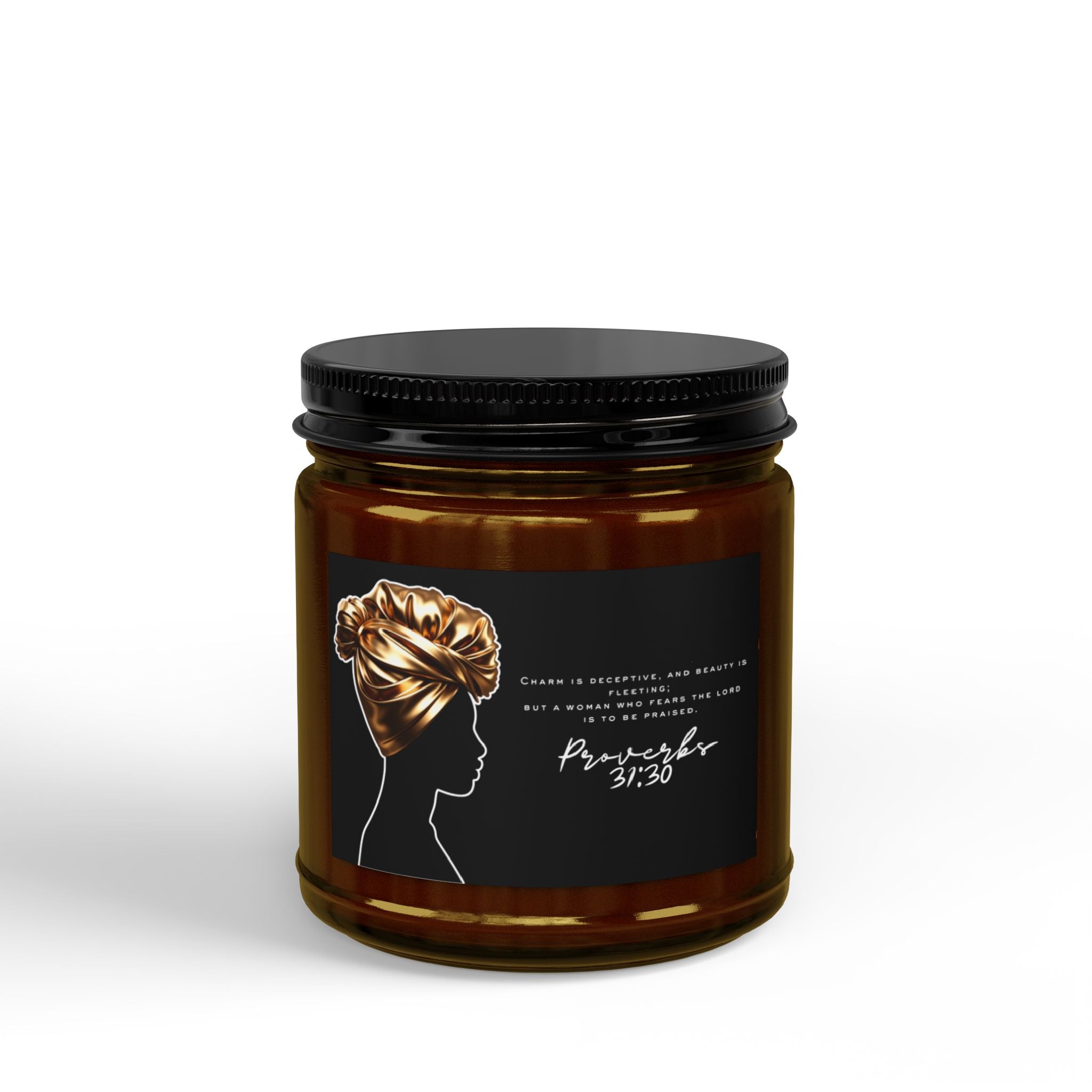 Proverbs 31:30: Gold Headwrap— Soy Candle (4oz & 9oz)