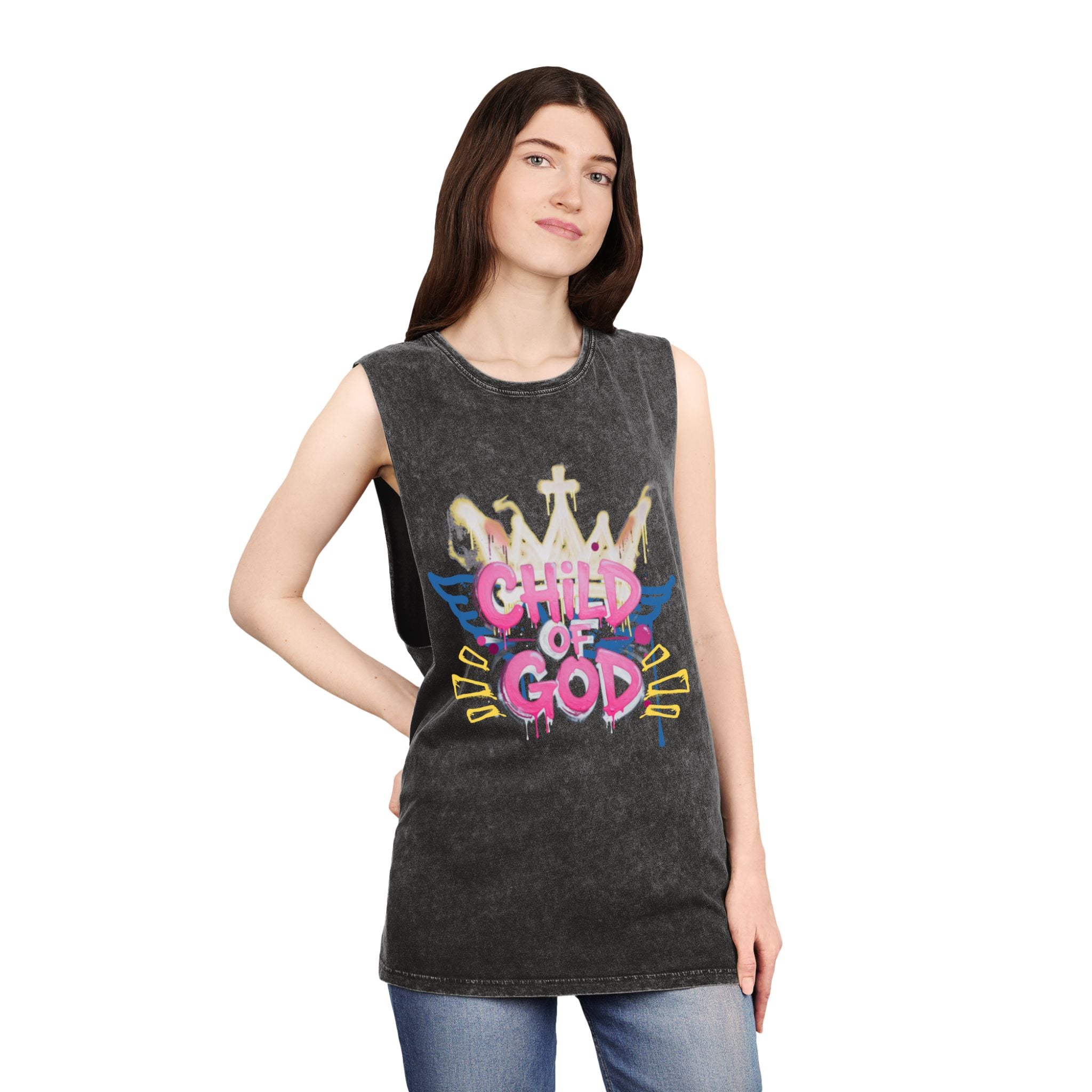'Child of God' Stonewash Tank Top