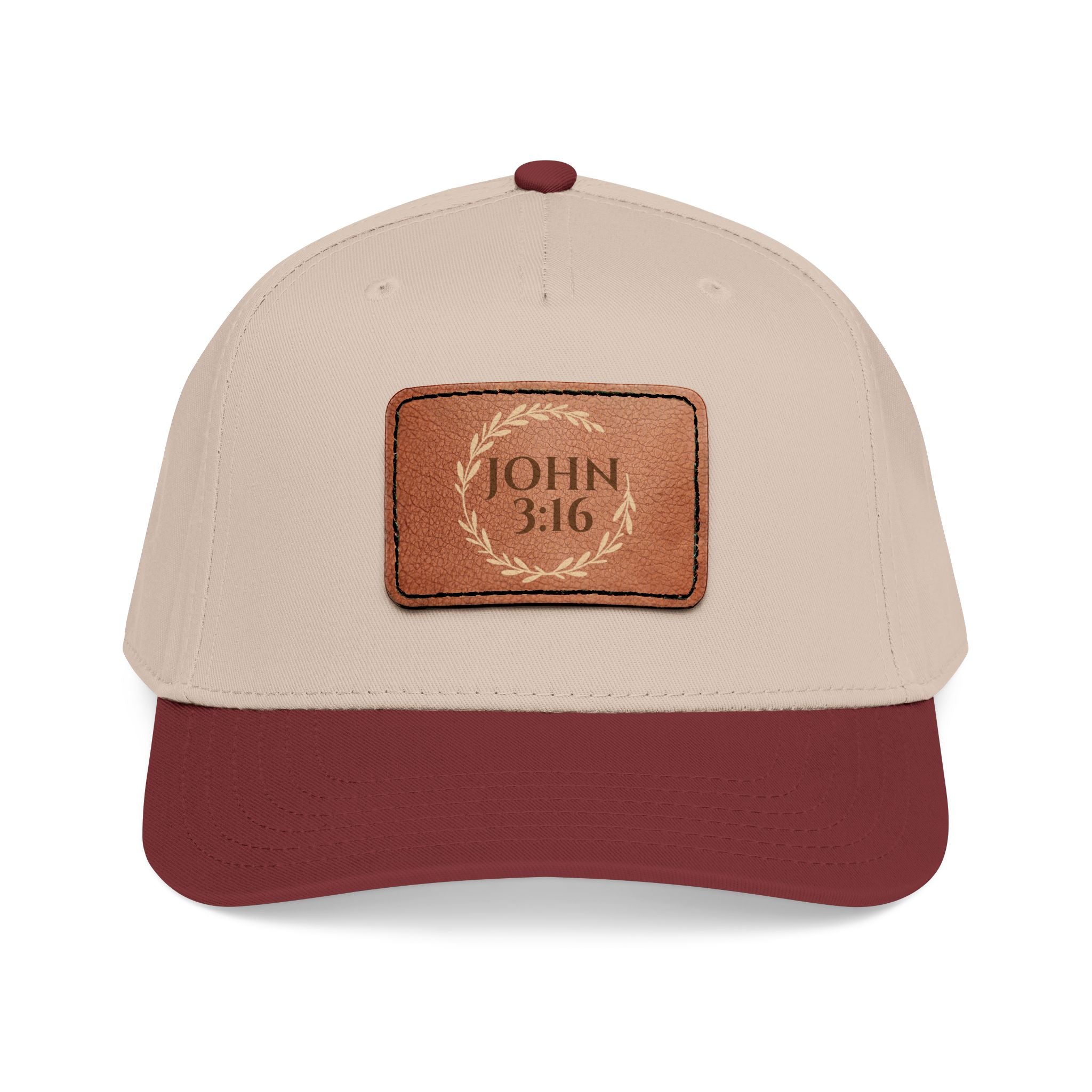 John 3:16 Leather Patch Baseball Cap