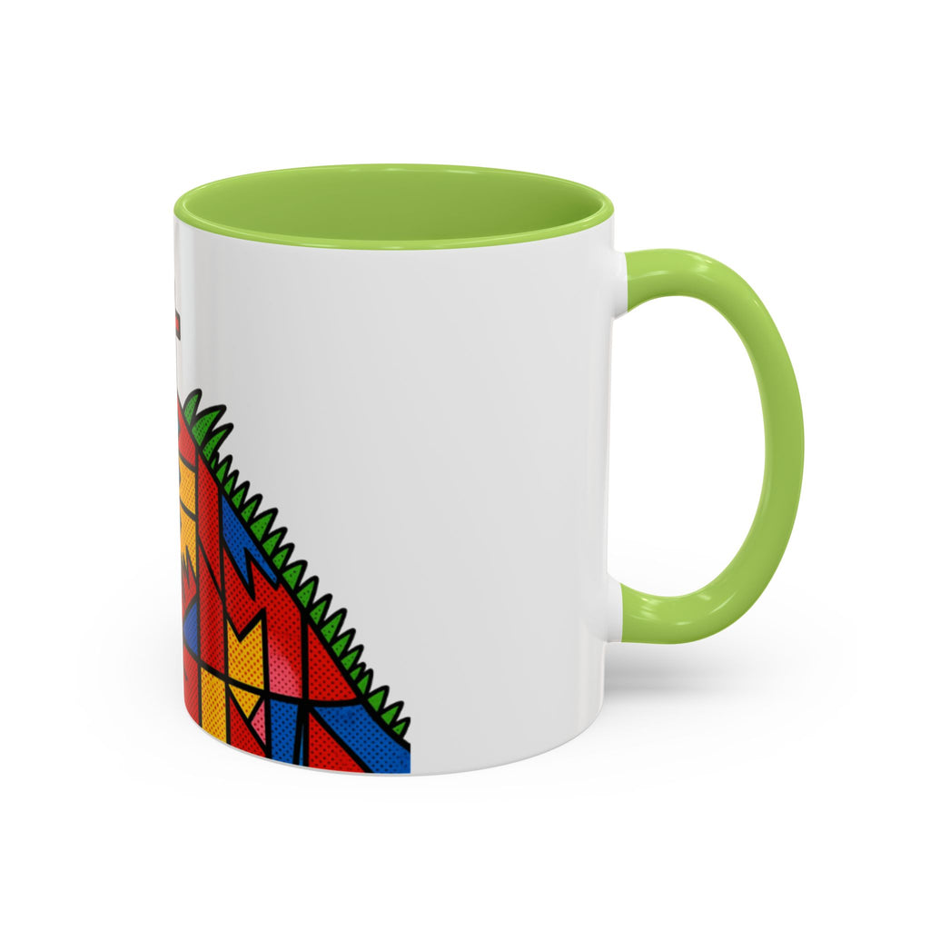 Colorful Christian Cross Accent Coffee Mug — Vibrant Faith Art (11/15oz)