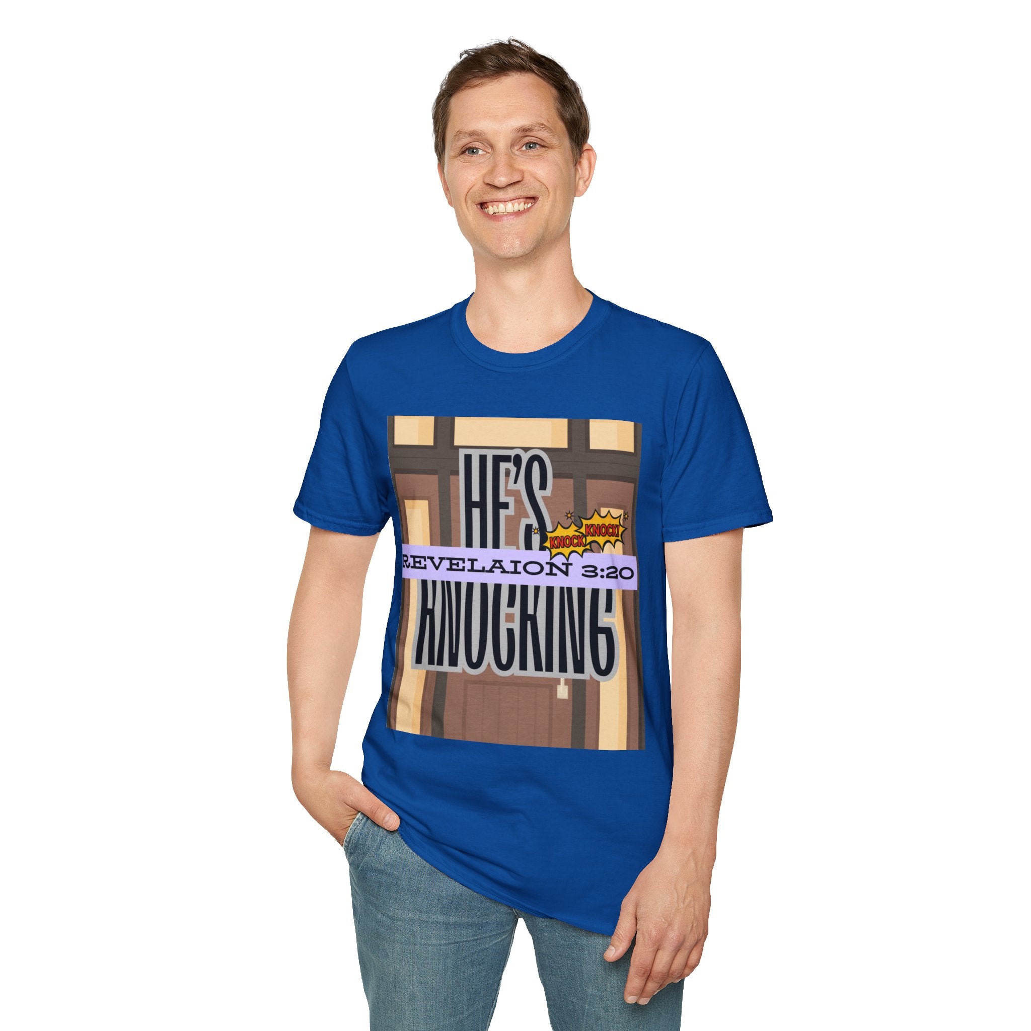 “He’s Knocking” Revelation 3:20 — Graphic T‑Shirt