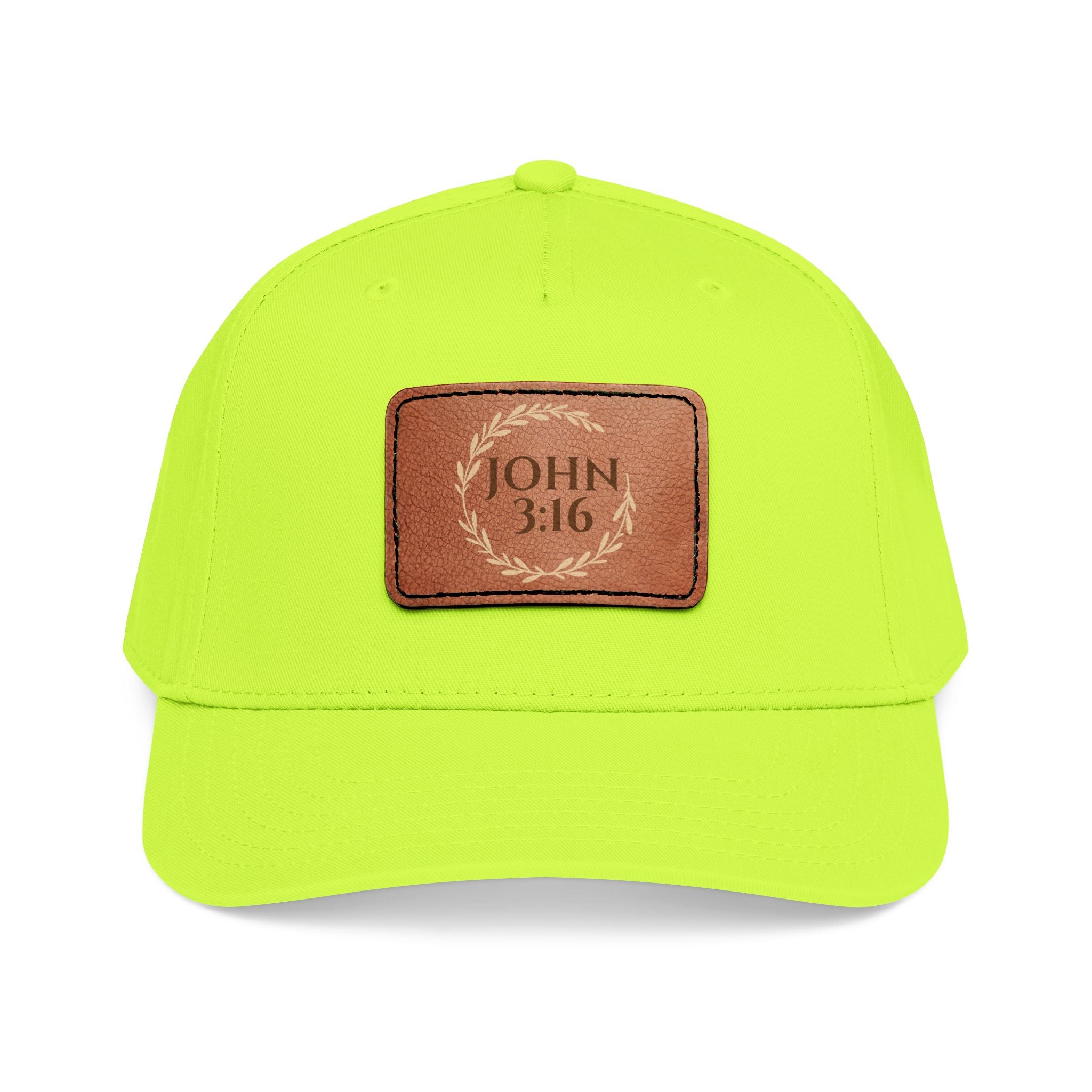 John 3:16 Leather Patch Baseball Cap