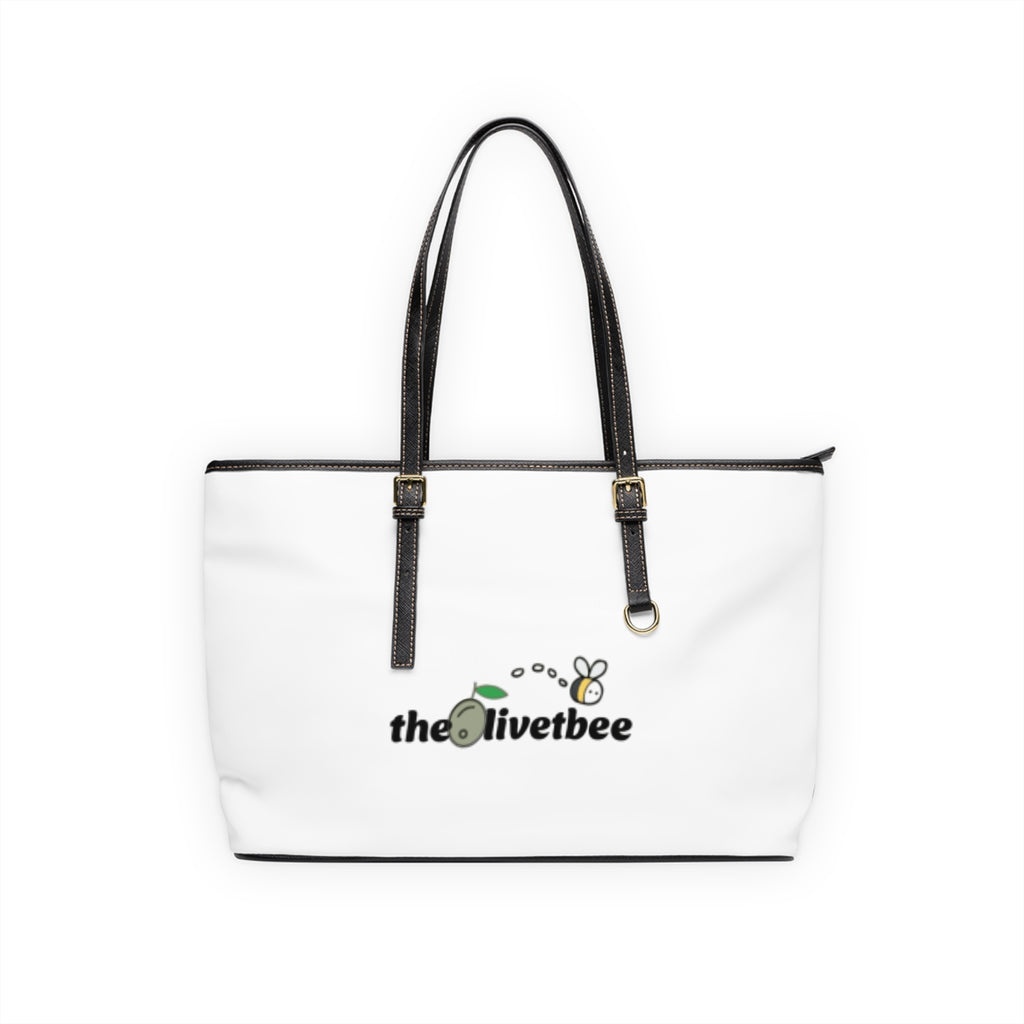 Hebrews 11:1 PU Leather Shoulder Bag — Christian Tote with "theOlivetbee" Logo