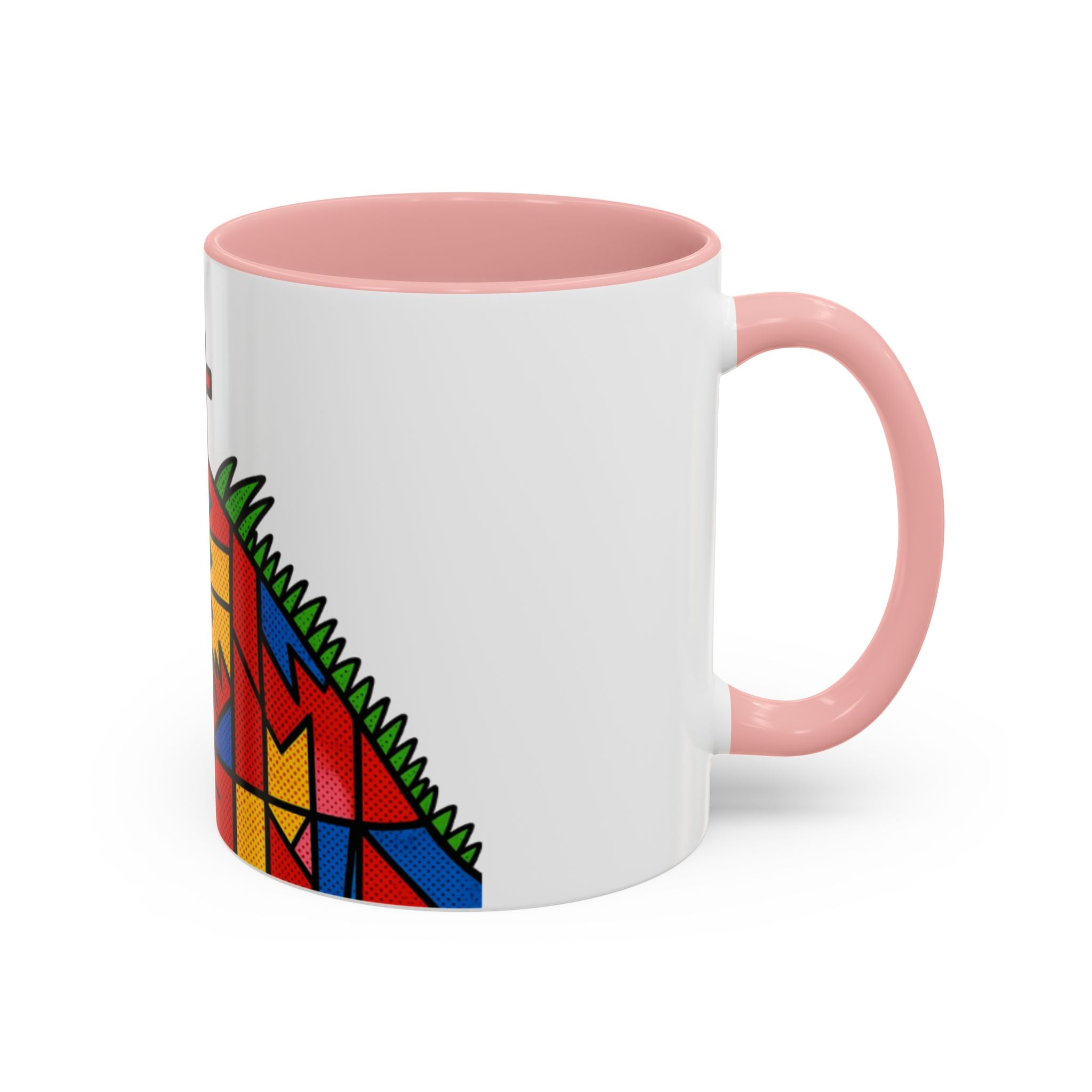 Colorful Christian Cross Accent Coffee Mug — Vibrant Faith Art (11/15oz)