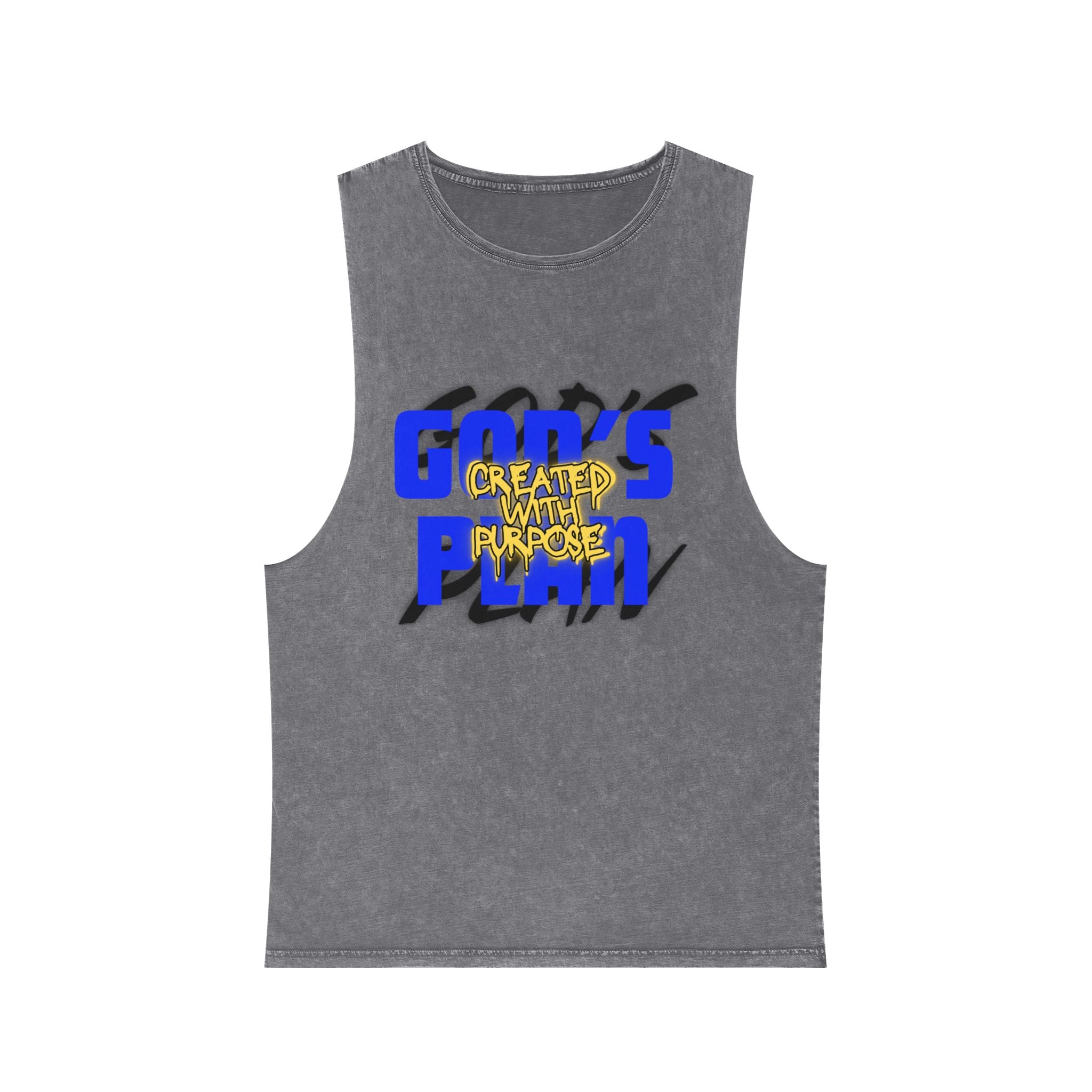 "Created With Purpose" — Graphic Stonewash Muscle Tee