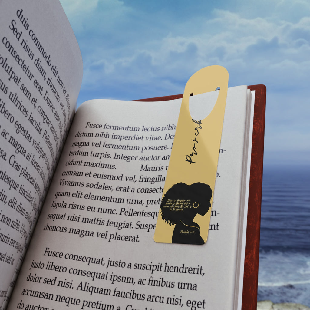 Proverbs 31:30: Gold Earring — Bookmark