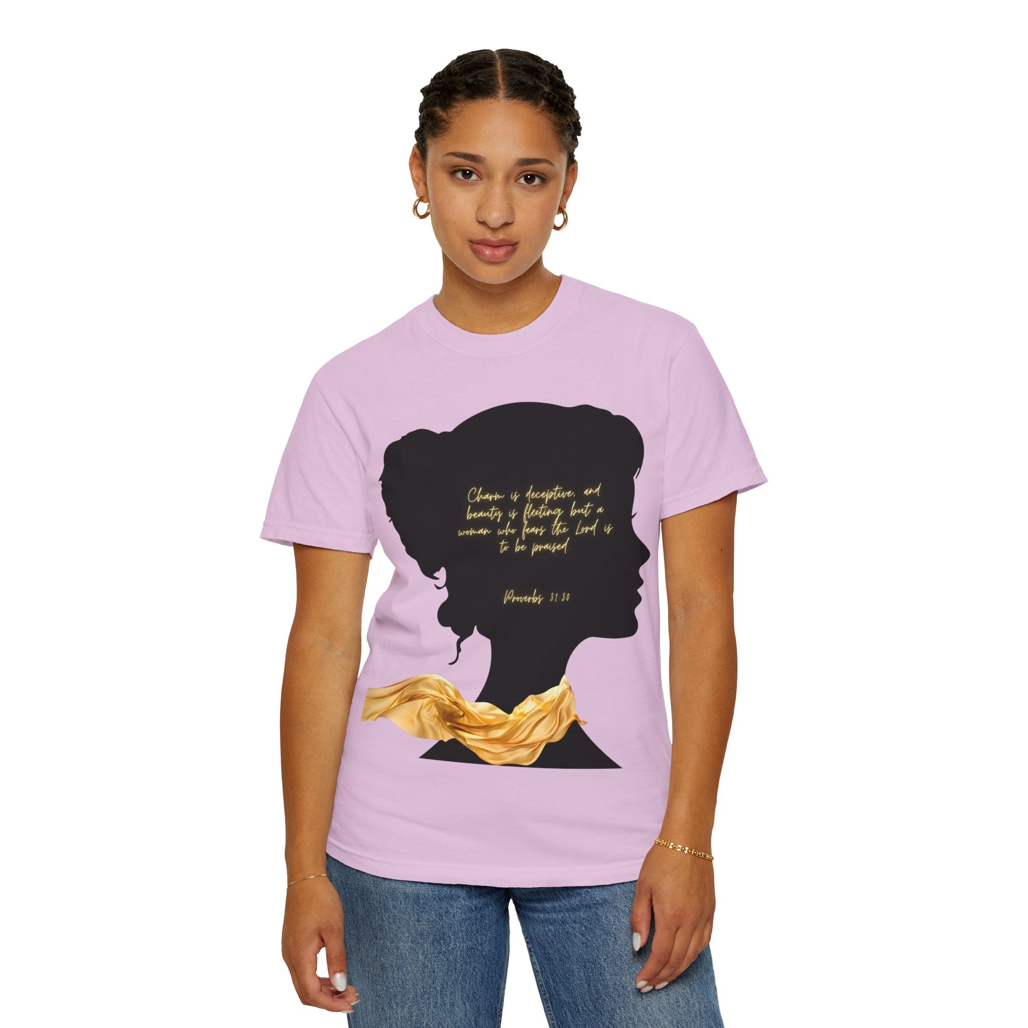 Proverbs 31:30 Gold Scarf - T-Shirt