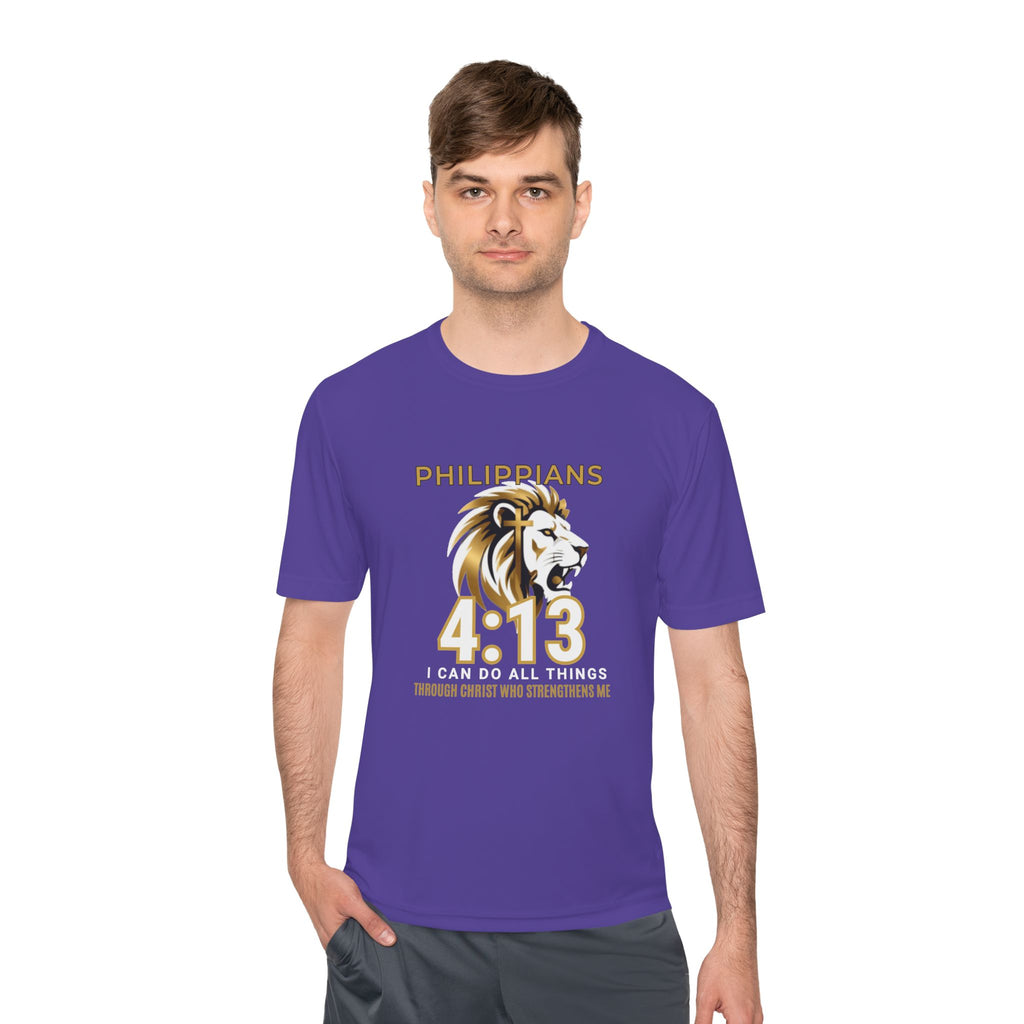 Philippians 4:13: "I Can Do All Things" — Moisture Wicking T-Shirt