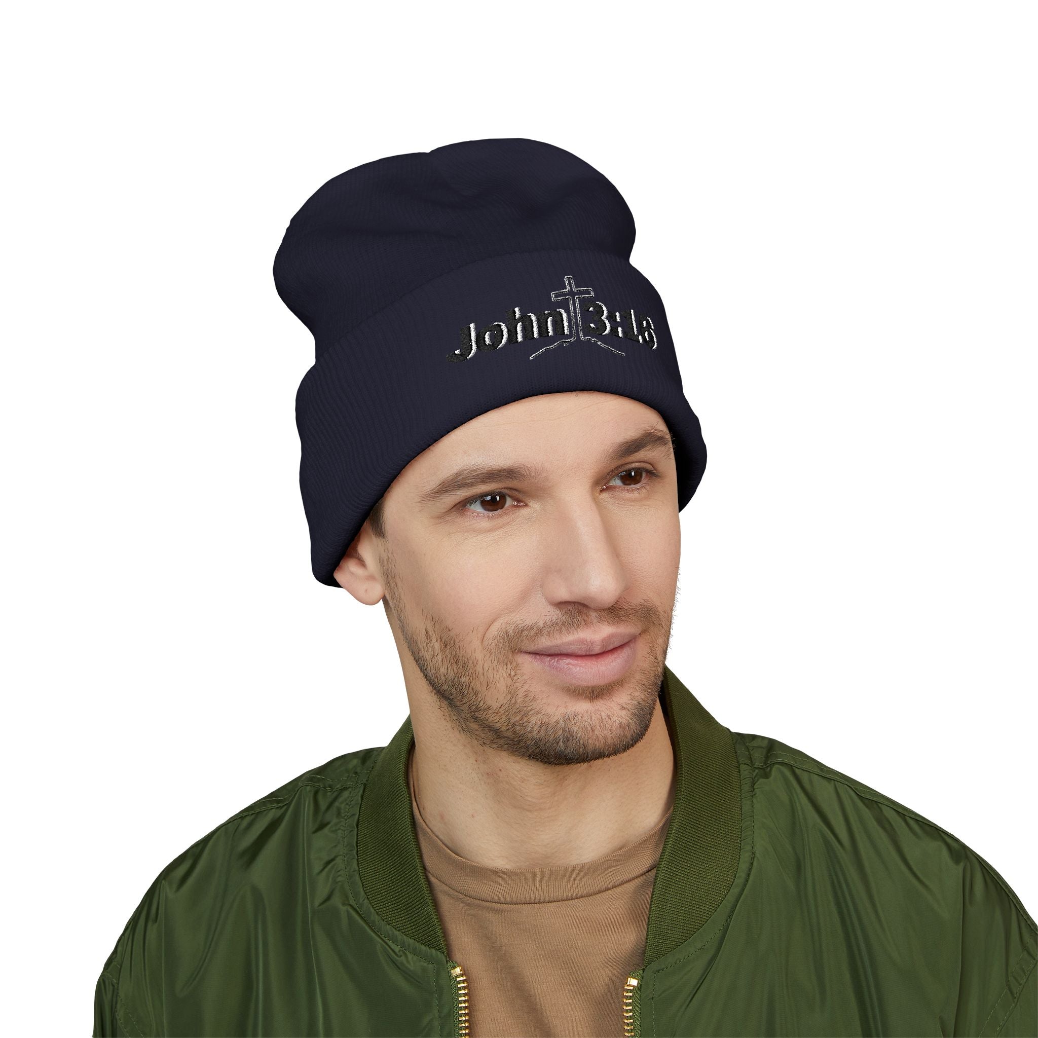 John 3:16 Embroidered Cuffed Beanie