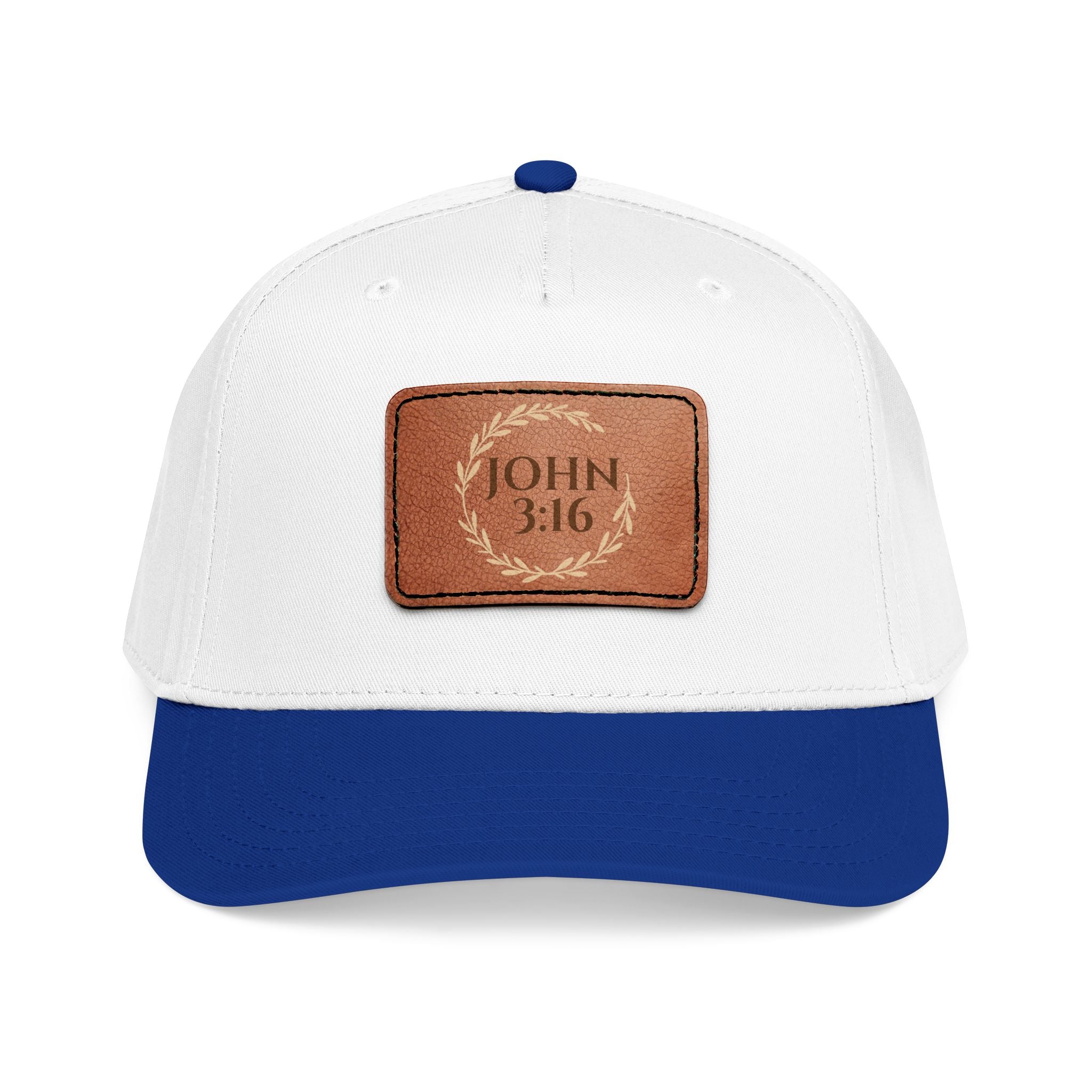John 3:16 Leather Patch Baseball Cap