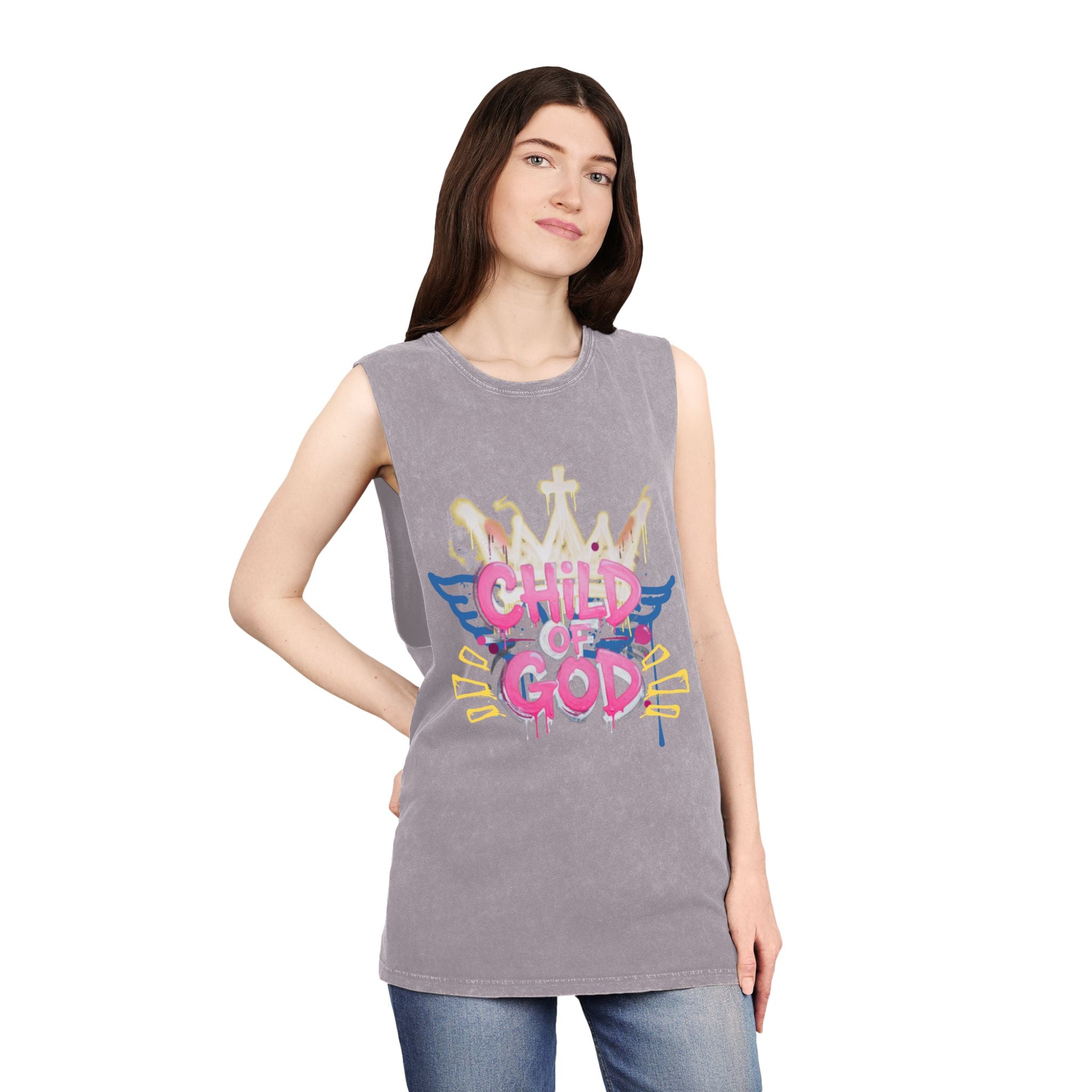 'Child of God' Stonewash Tank Top